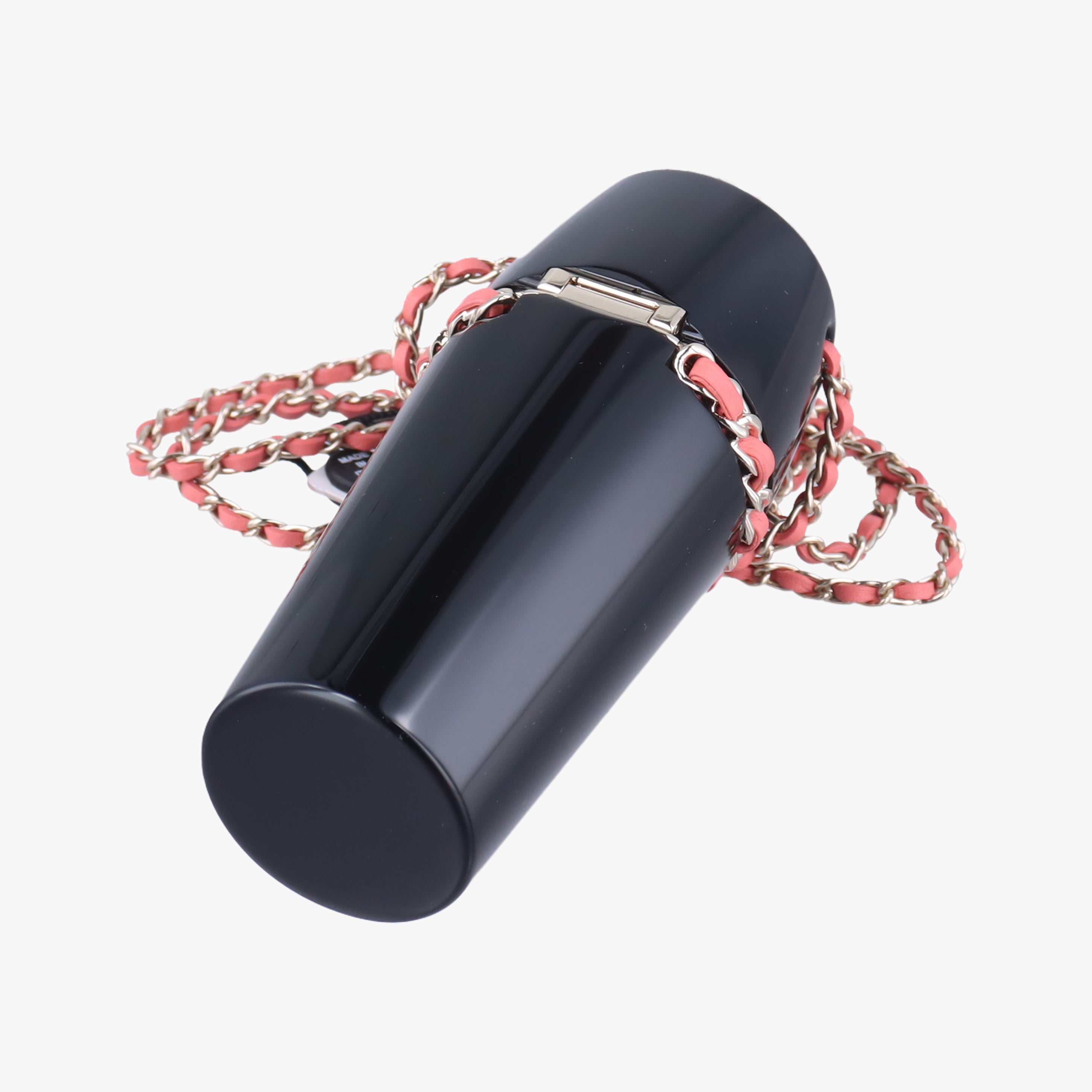 Coco Mark Lucite Lipstick Case On Chain Black plastic ココマーク ルーサイト リップスティックケース チェーン付き ブラック プラスチック 