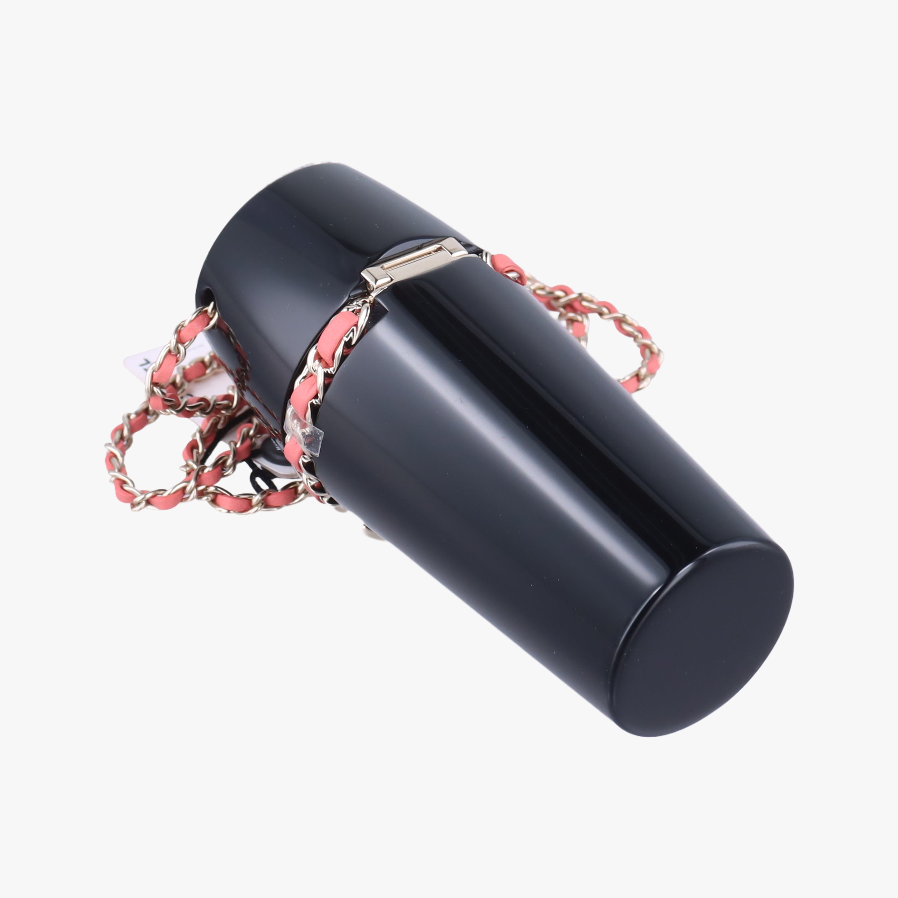 Coco Mark Lucite Lipstick Case On Chain Black plastic ココマーク ルーサイト リップスティックケース チェーン付き ブラック プラスチック 