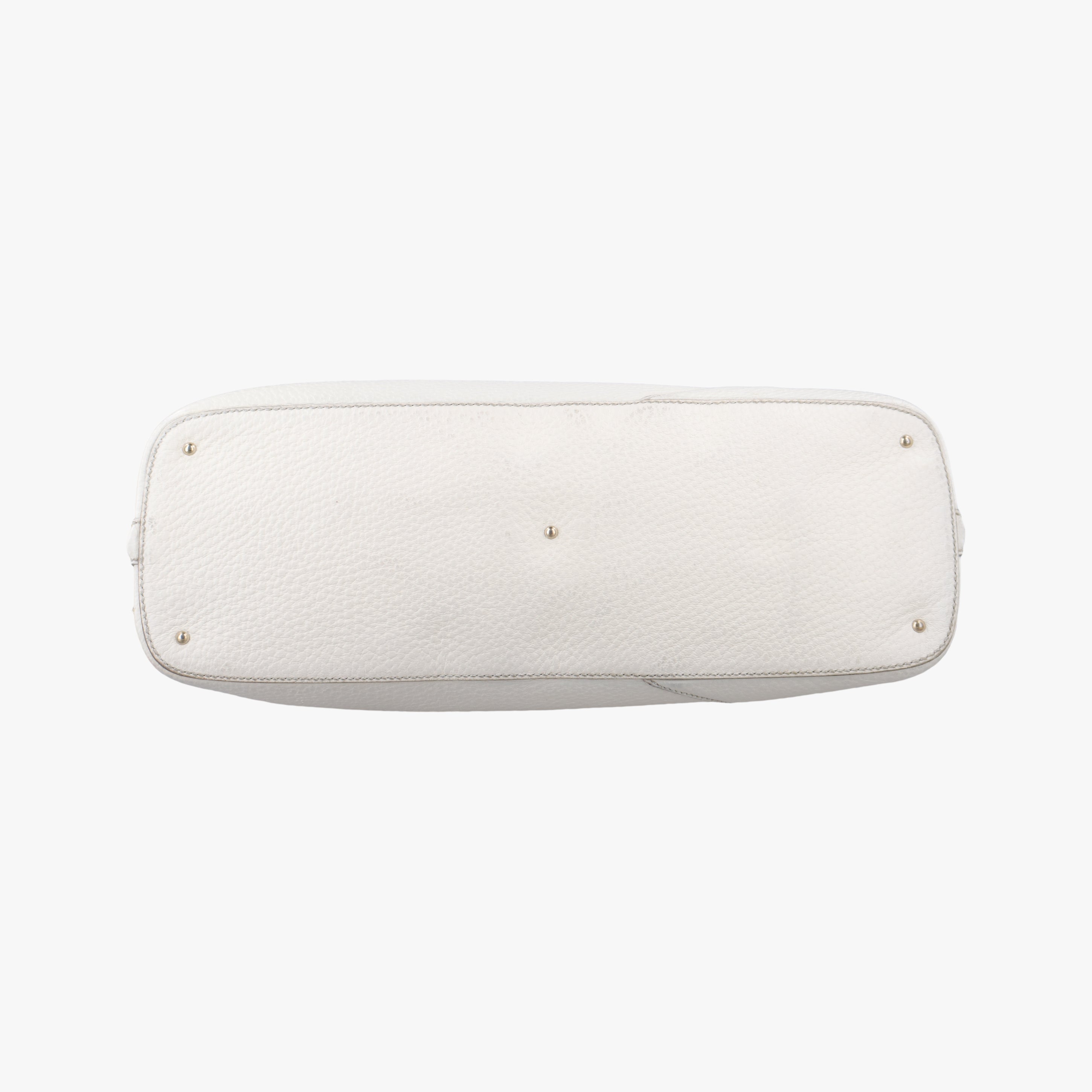 Horsebit Medium Hasler White Leather 137385 ホースビット ミディアム ハスラー ホワイト レザー 137385 