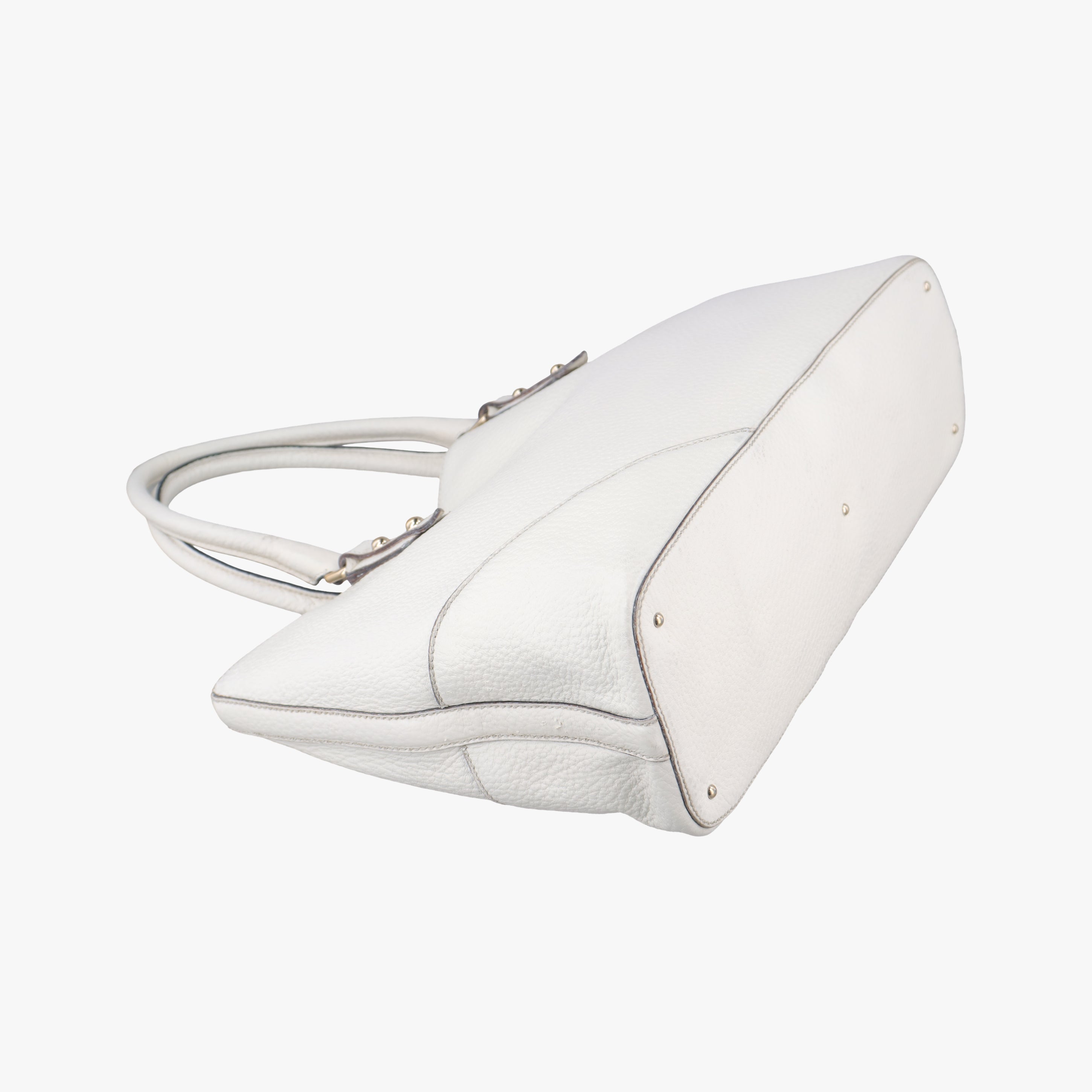 Horsebit Medium Hasler White Leather 137385 ホースビット ミディアム ハスラー ホワイト レザー 137385 