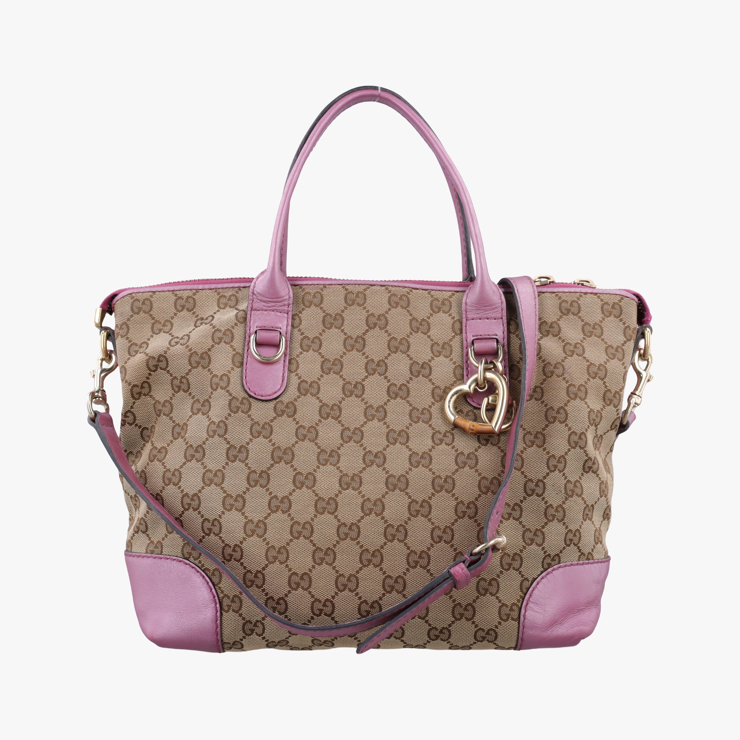 Guccissima Heart Bit Brown × Purple canvas×leather 269957 F010790027グッチシマ ハートビット ブラウン × パープル キャンバス×レザー 269957 F010790027
