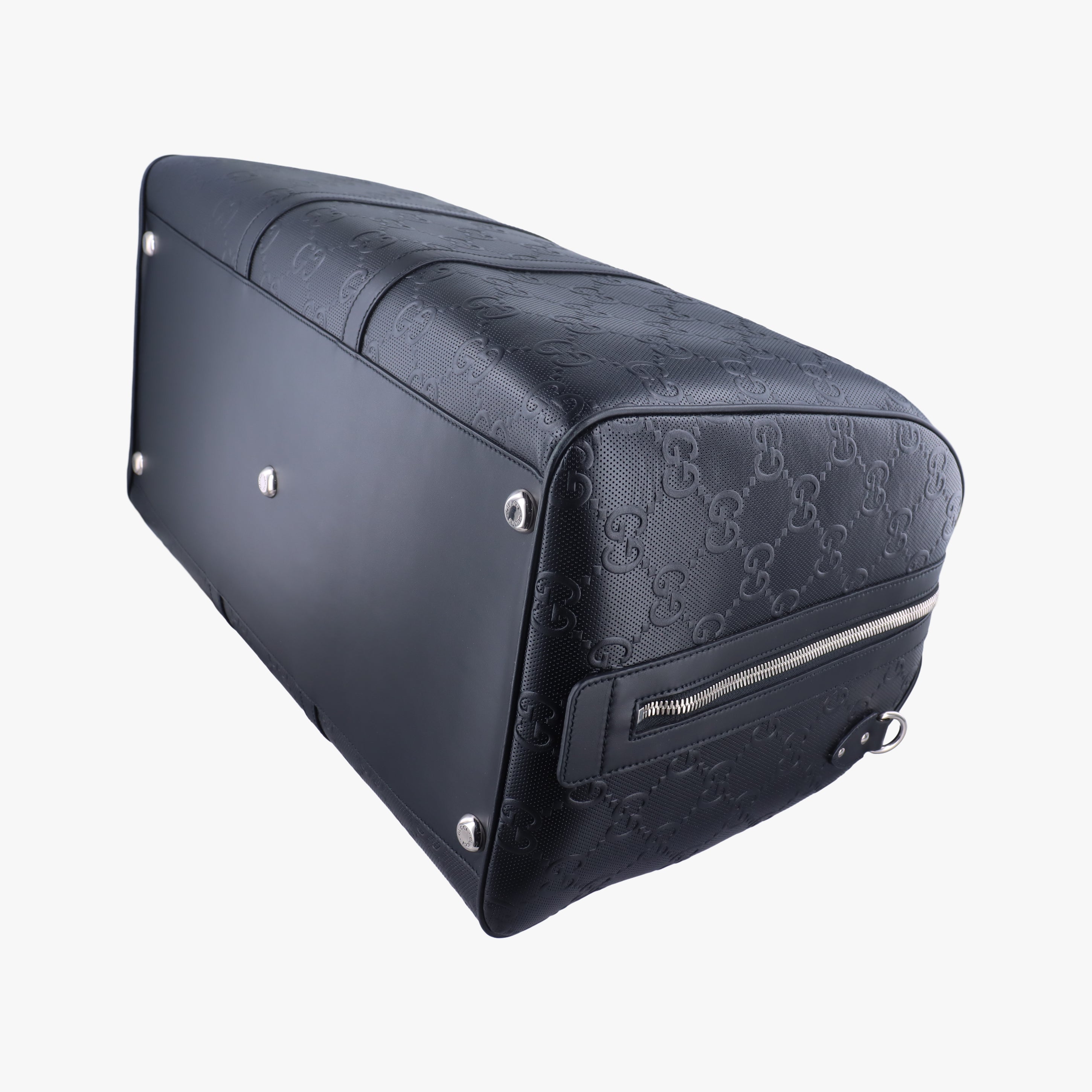 GG Embossed Black Leather 725129 E039515650ジージーエンボスド ブラック レザー 725129 E039515650