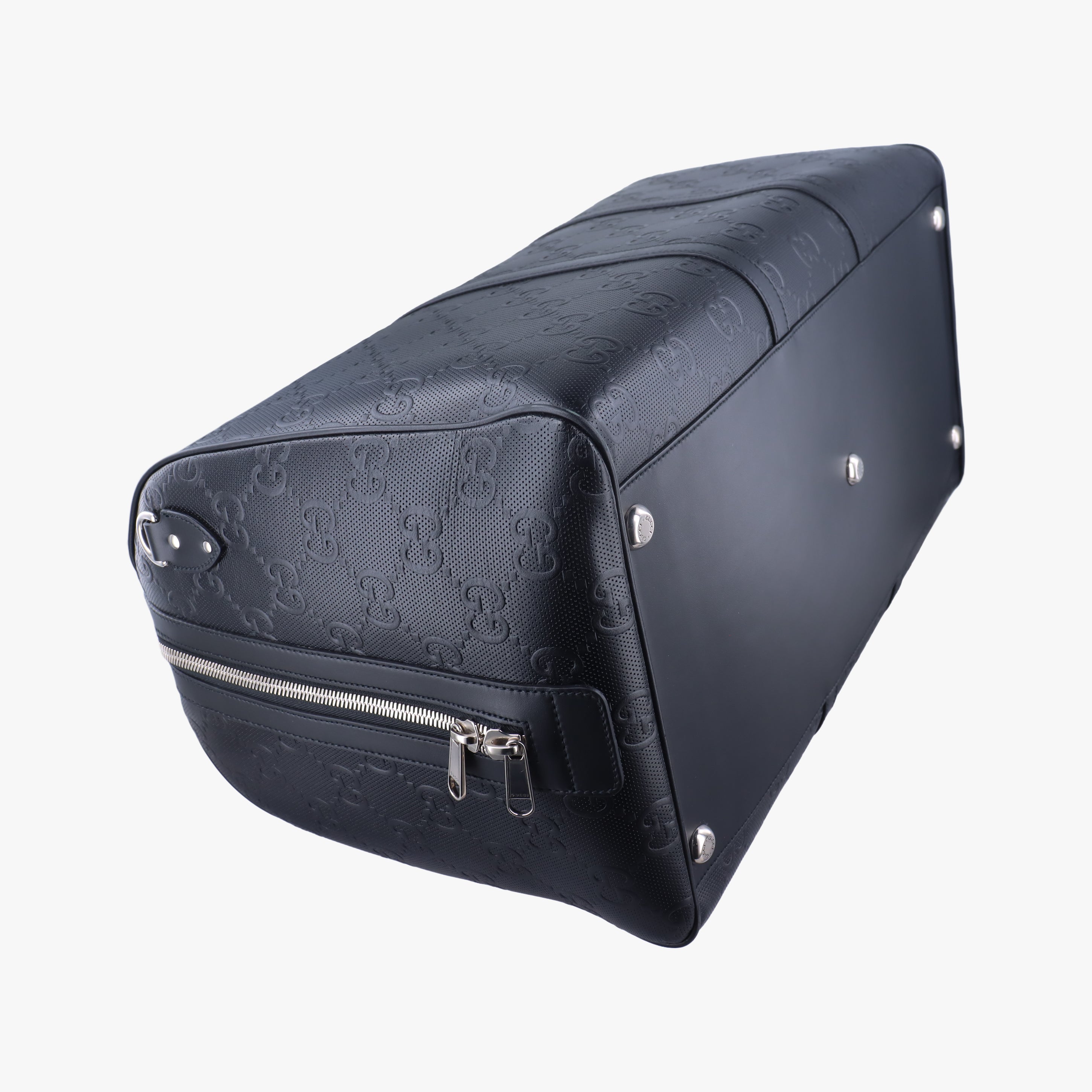 GG Embossed Black Leather 725129 E039515650ジージーエンボスド ブラック レザー 725129 E039515650