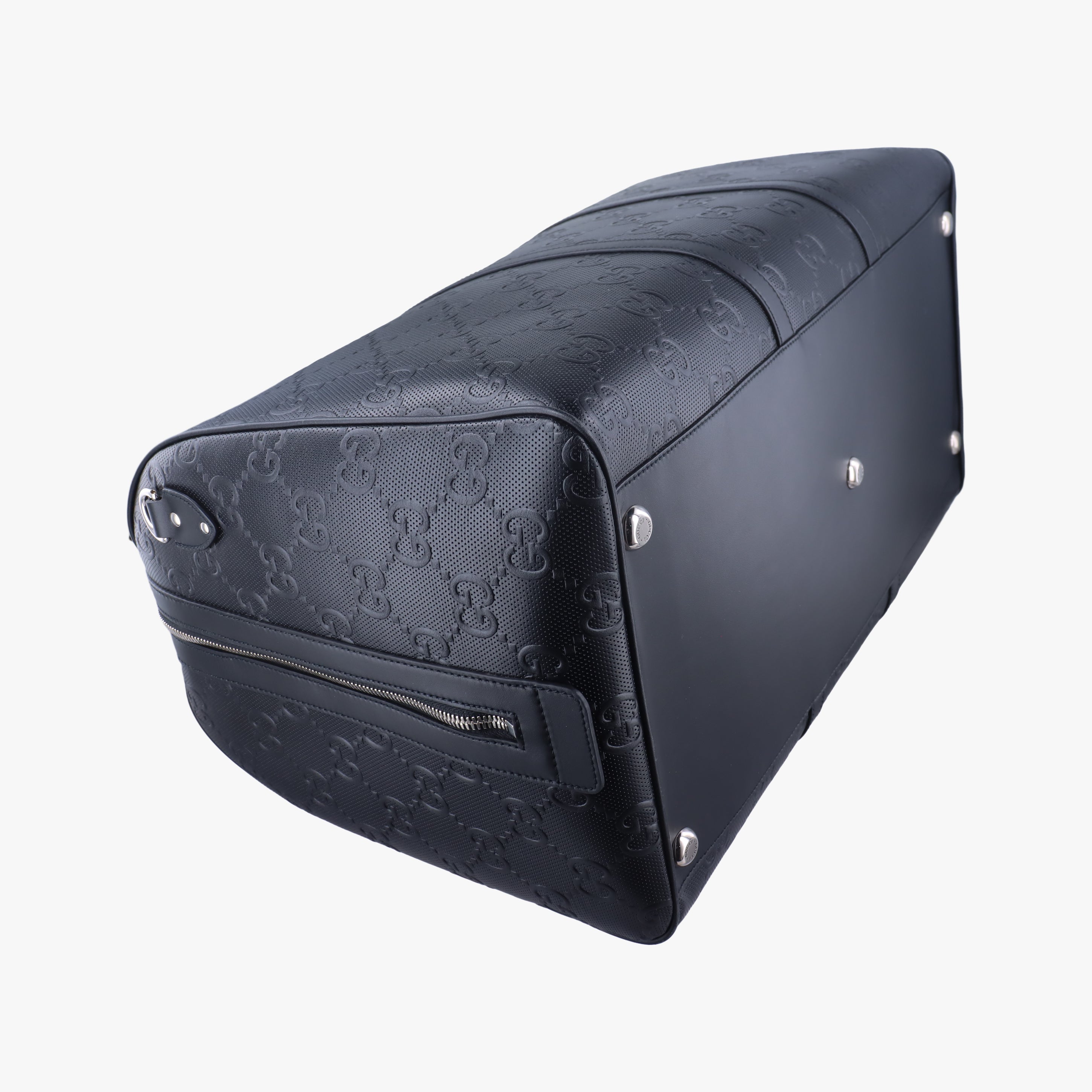 GG Embossed Black Leather 725129 E039515650ジージーエンボスド ブラック レザー 725129 E039515650