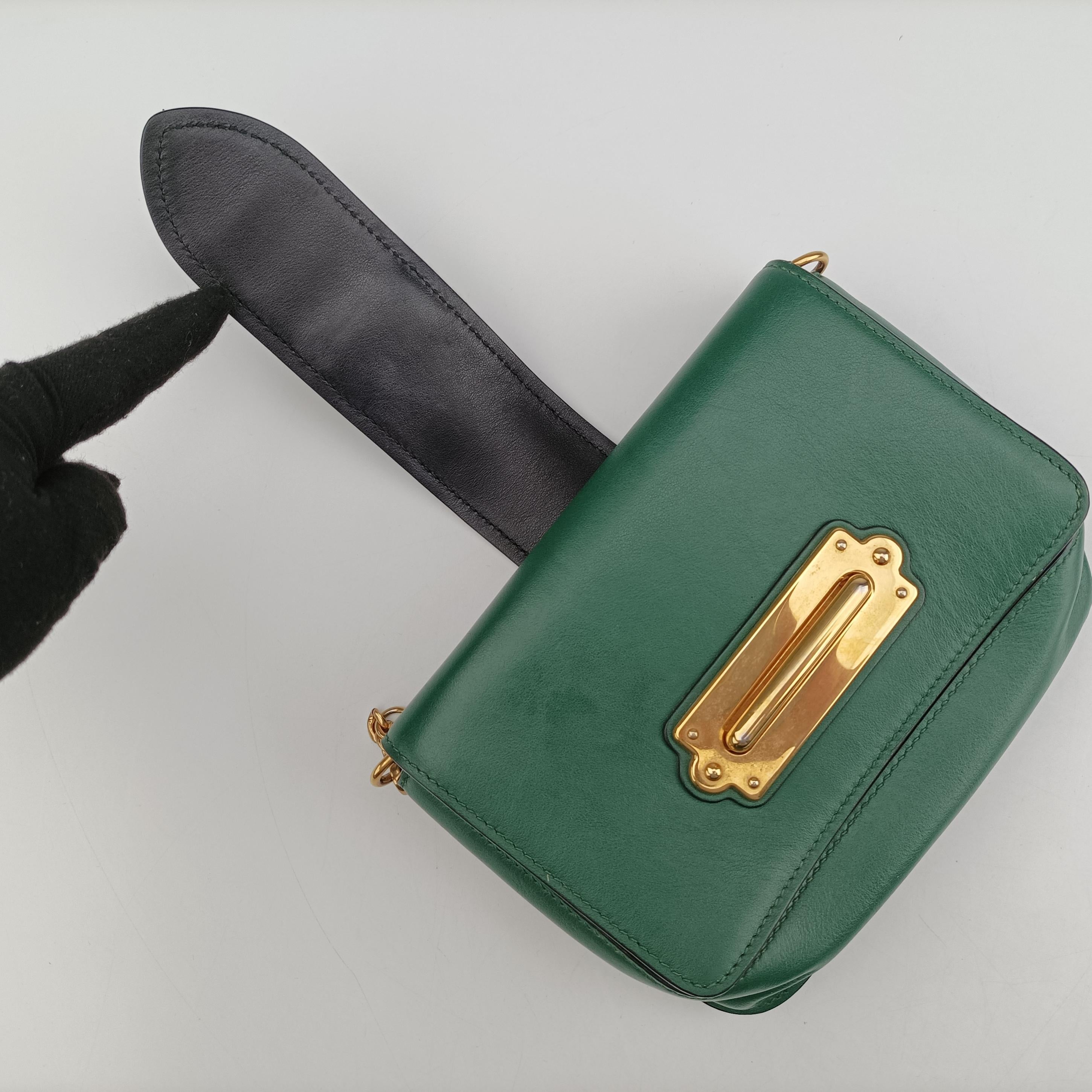 City Calf Cahier Green×black leather 256シティカーフ カイエ グリーン×ブラック レザー 256