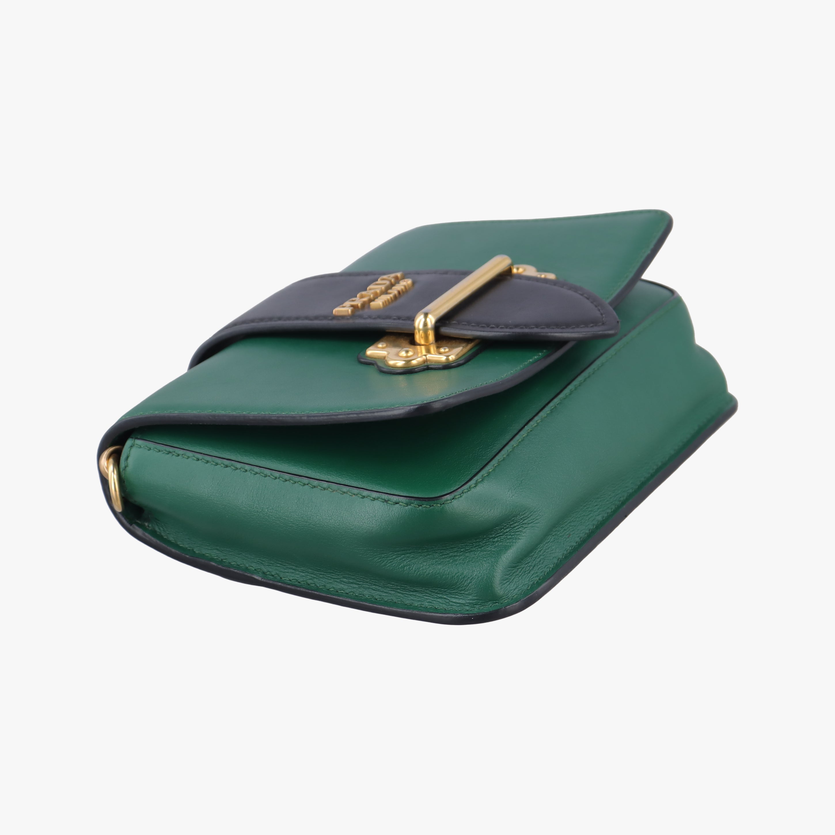 City Calf Cahier Green×black leather 256シティカーフ カイエ グリーン×ブラック レザー 256