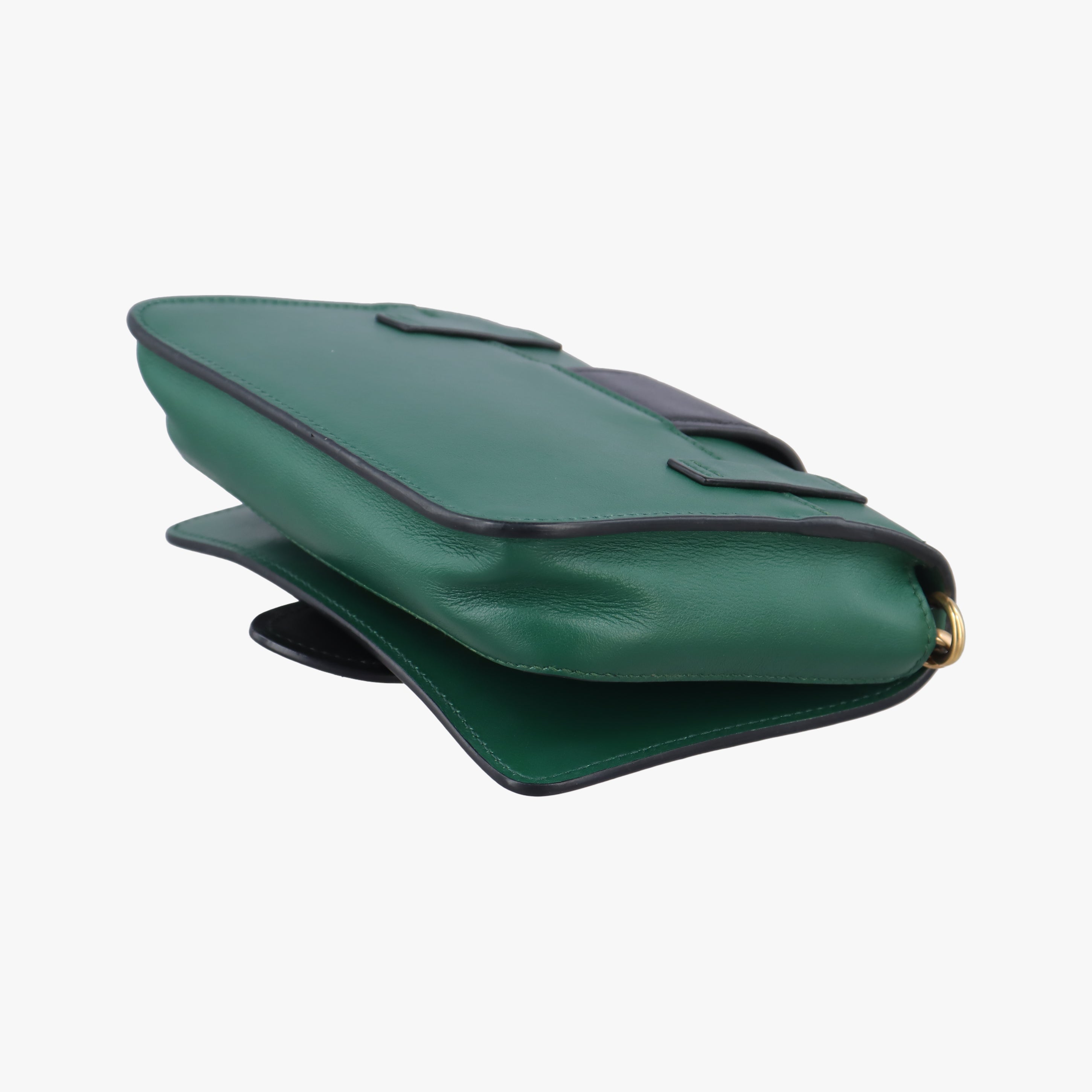 City Calf Cahier Green×black leather 256シティカーフ カイエ グリーン×ブラック レザー 256