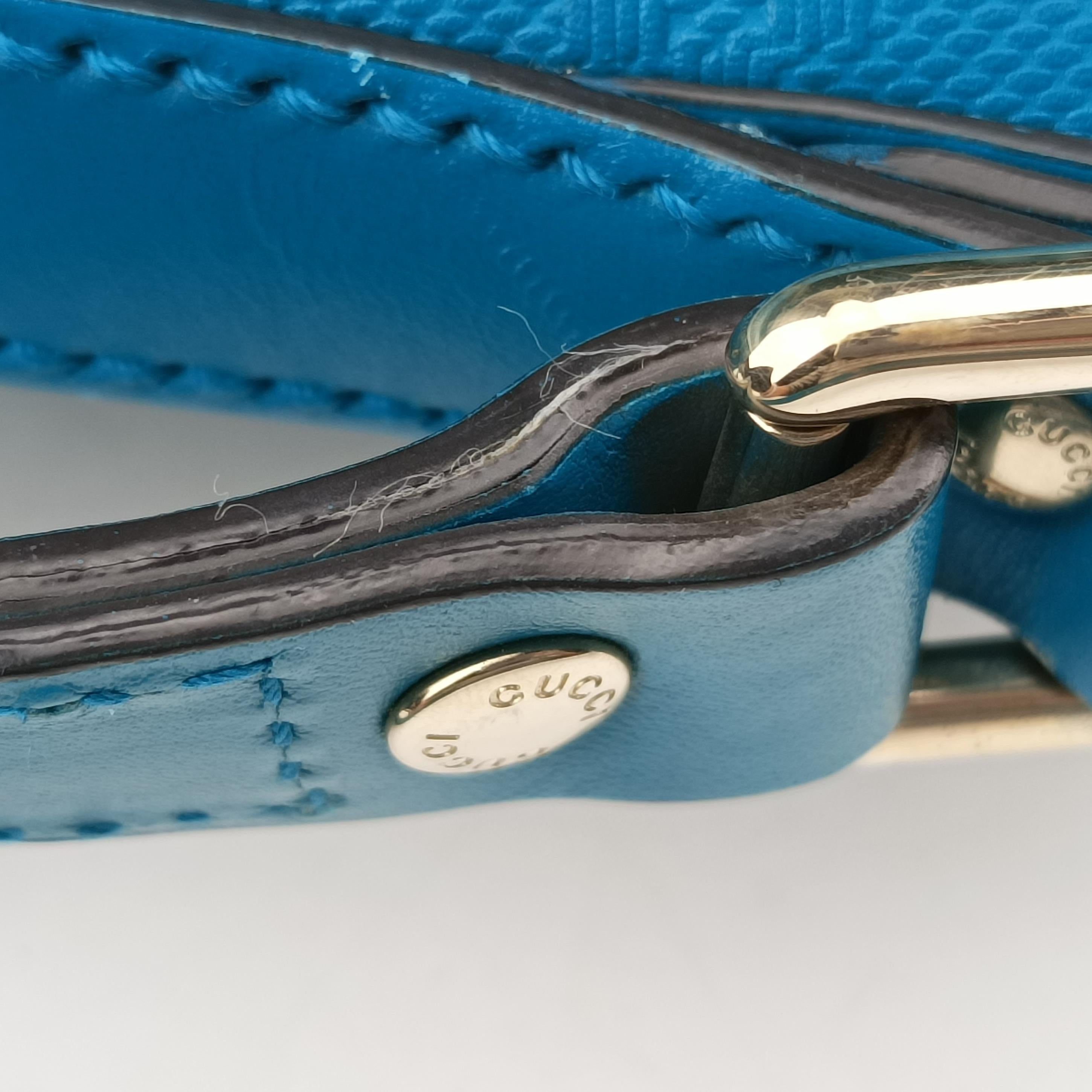 Bright Diamante Bucket Blue Leather 354229 I016928133ブライトディアマンテ バケット ブルー レザー 354229 I016928133