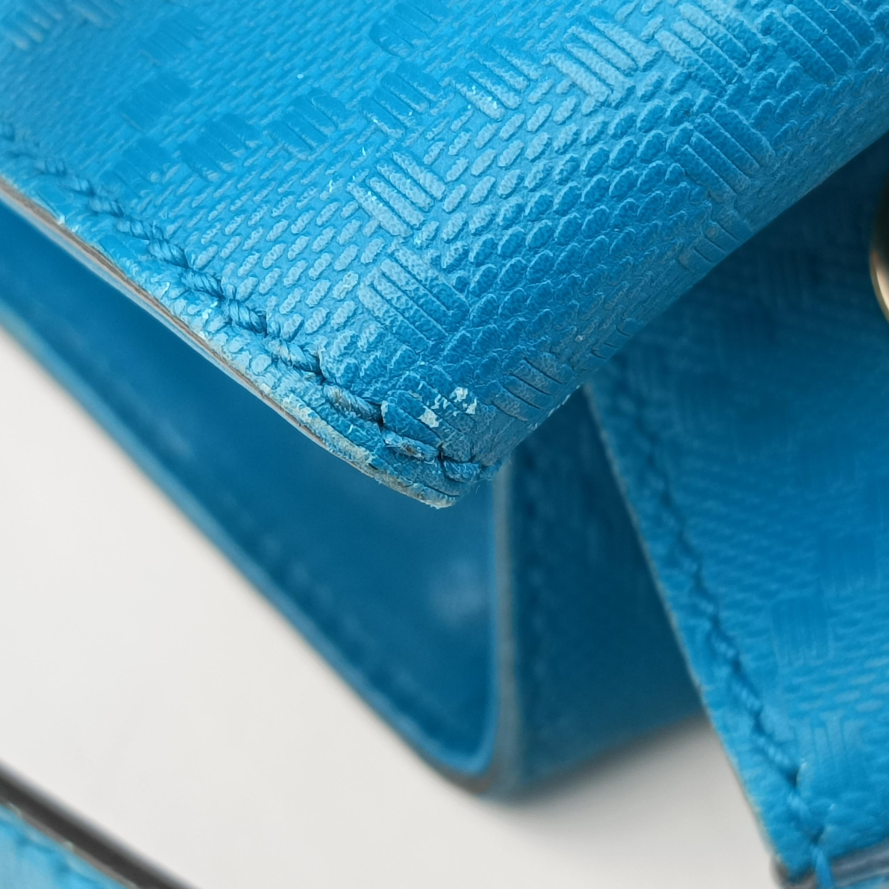 Bright Diamante Bucket Blue Leather 354229 I016928133ブライトディアマンテ バケット ブルー レザー 354229 I016928133