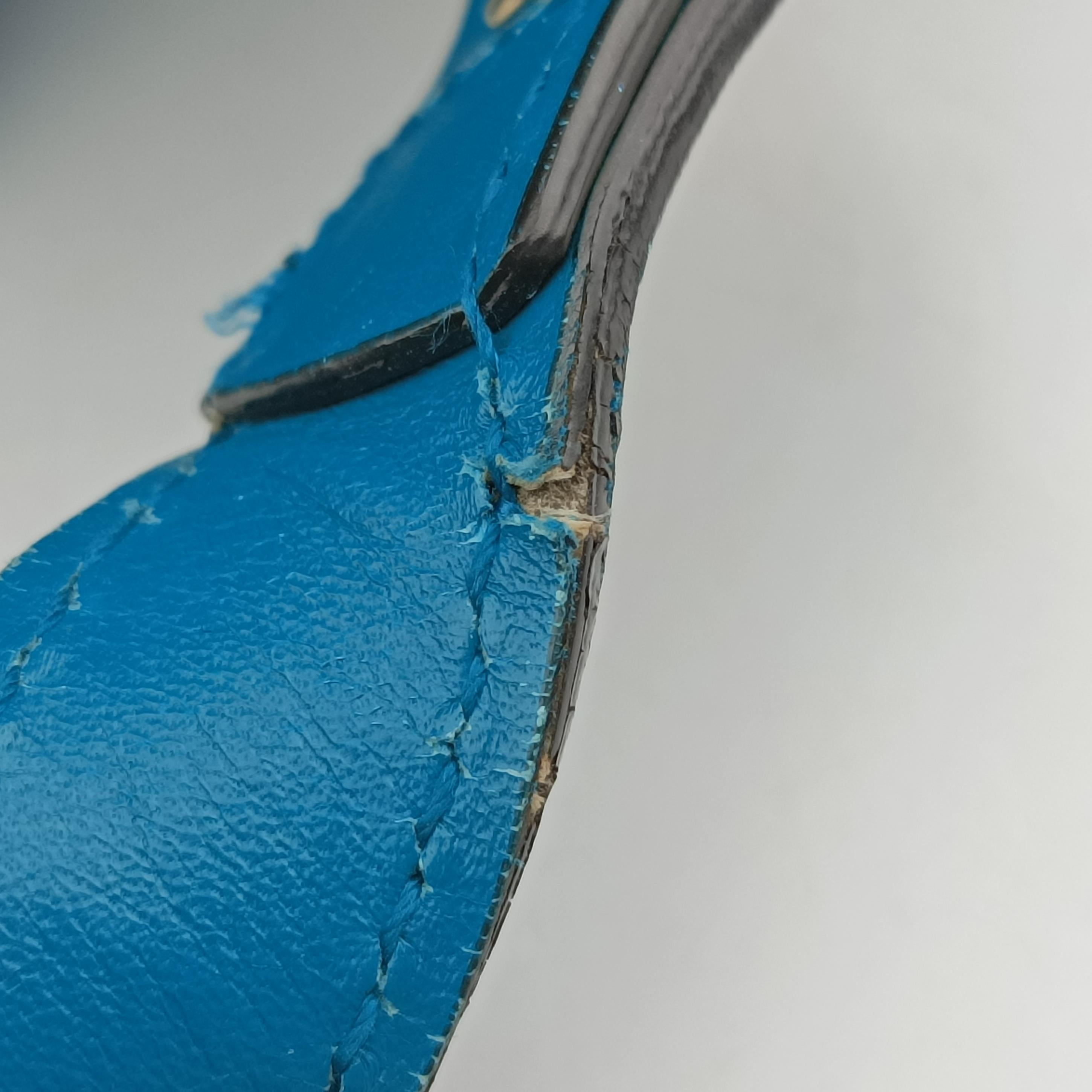 Bright Diamante Bucket Blue Leather 354229 I016928133ブライトディアマンテ バケット ブルー レザー 354229 I016928133