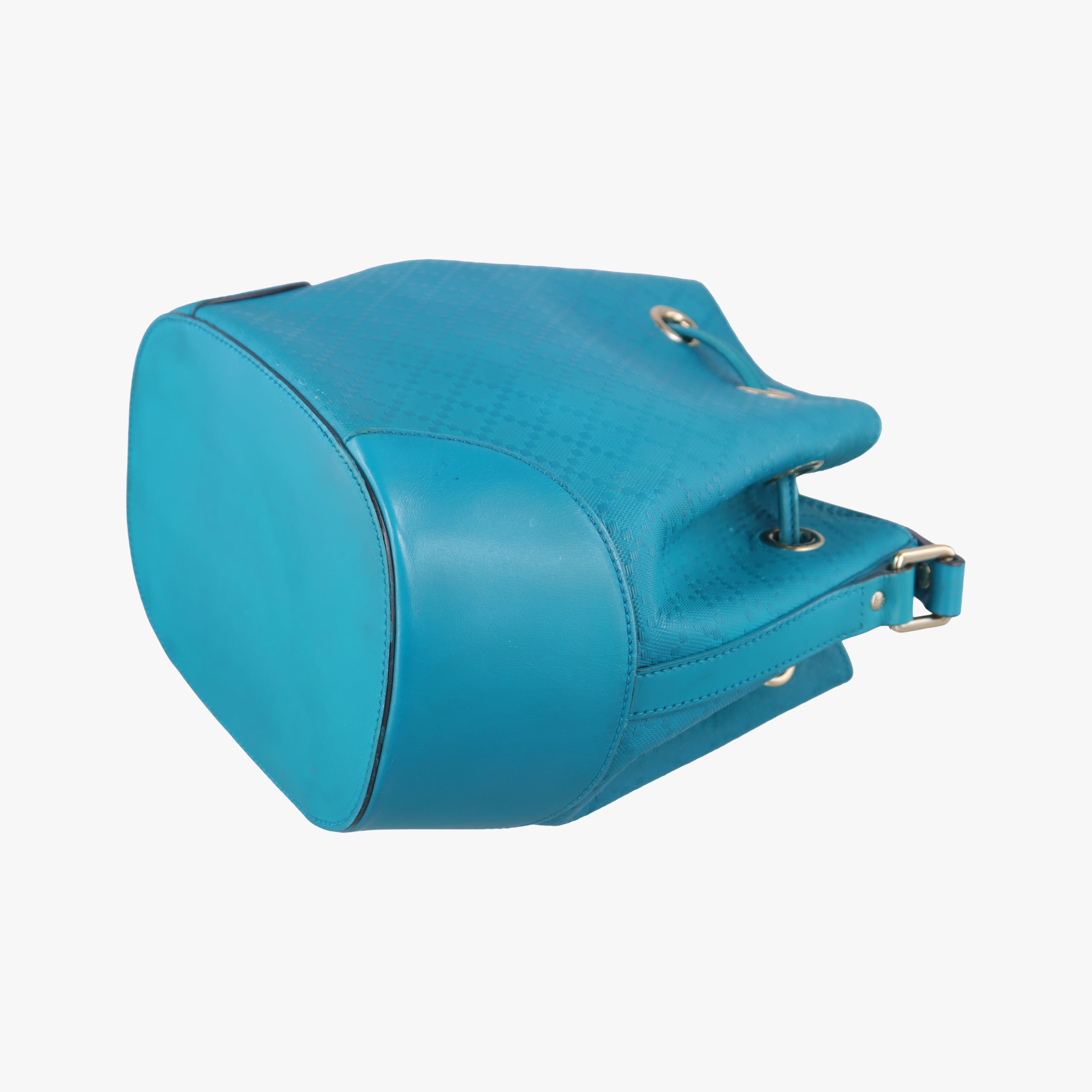 Bright Diamante Bucket Blue Leather 354229 I016928133ブライトディアマンテ バケット ブルー レザー 354229 I016928133