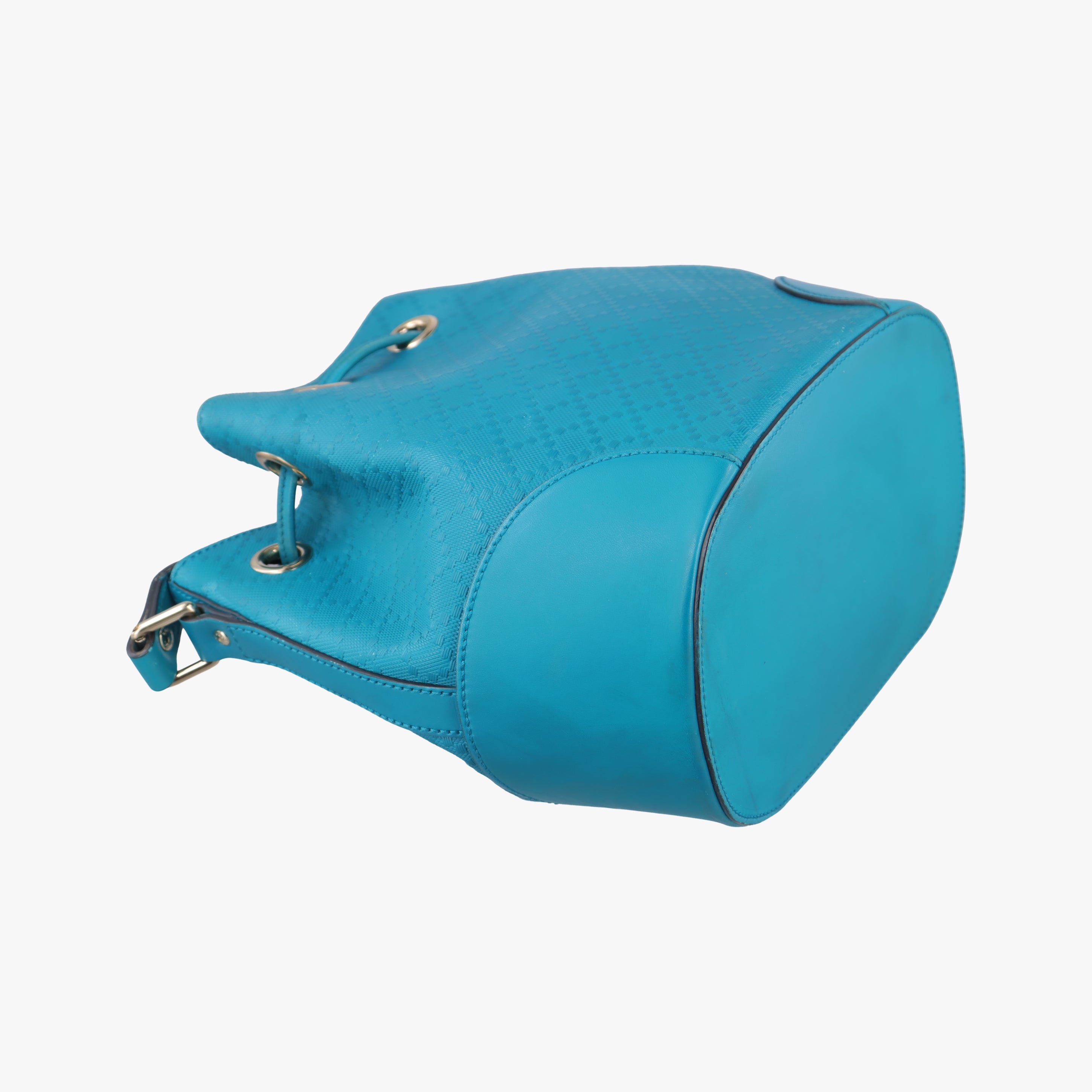 Bright Diamante Bucket Blue Leather 354229 I016928133ブライトディアマンテ バケット ブルー レザー 354229 I016928133