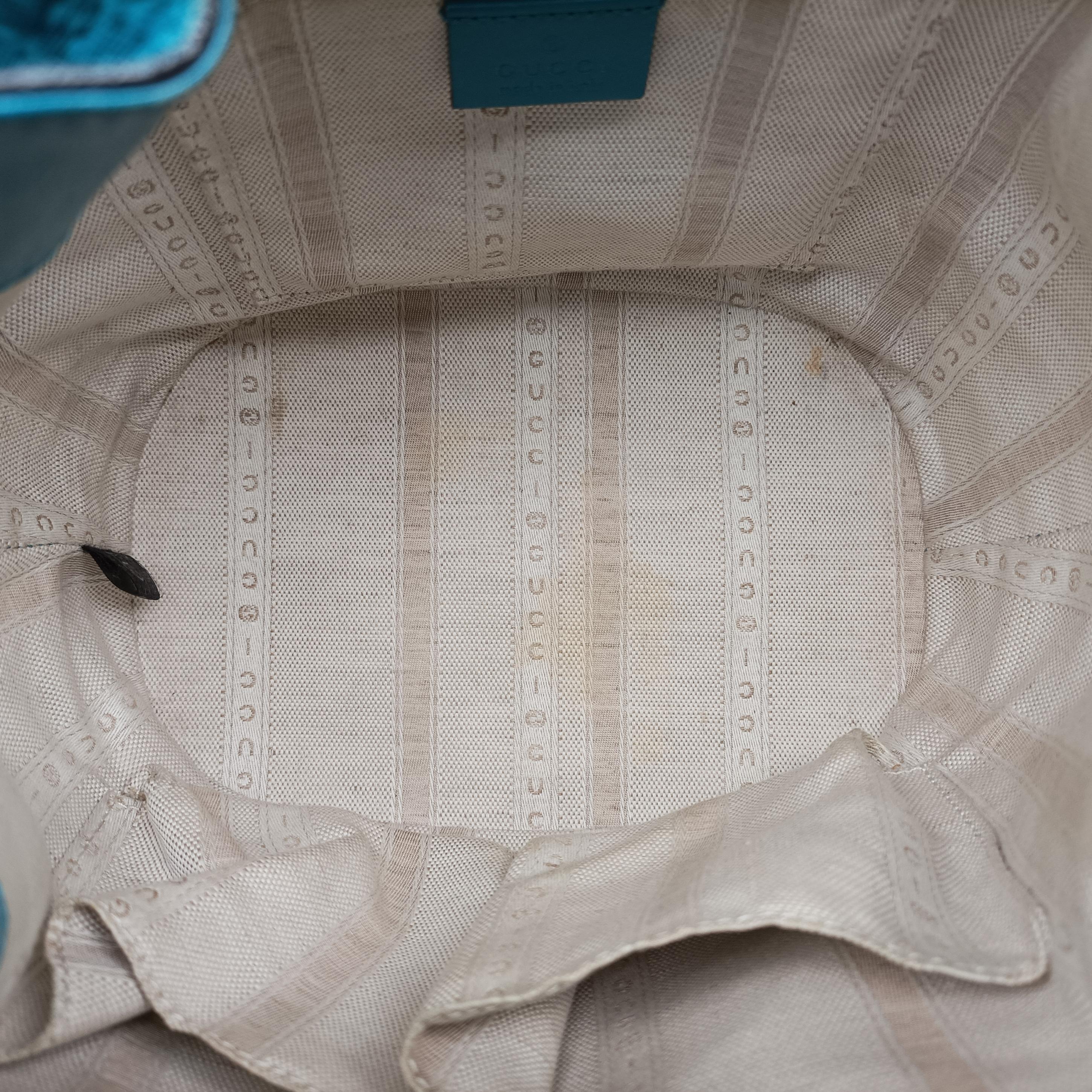 Bright Diamante Bucket Blue Leather 354229 I016928133ブライトディアマンテ バケット ブルー レザー 354229 I016928133