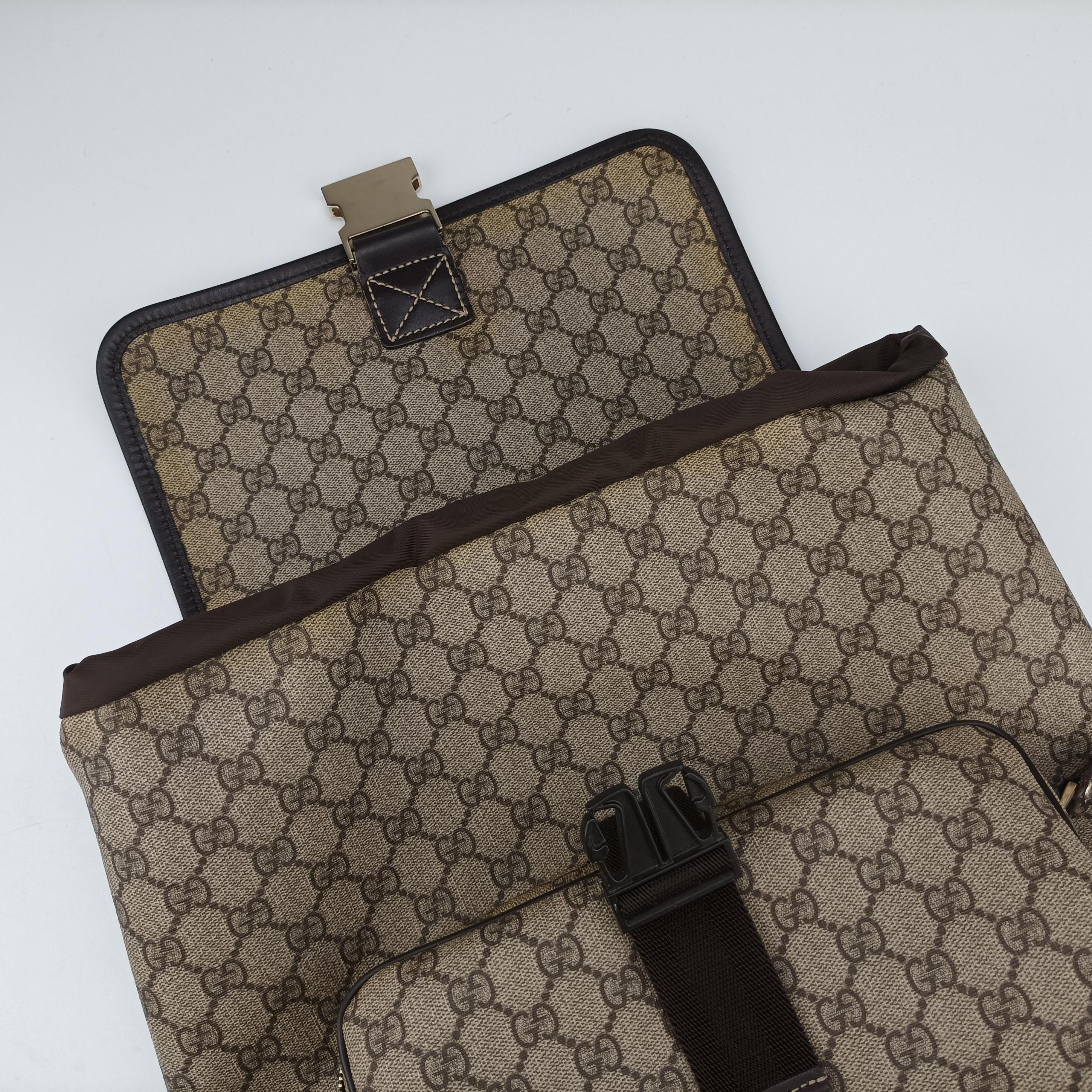 GG Supreme Brown PVC coated canvas 246103 H011979537GGスプリーム ブラウン PVCコーティングキャンバス 246103 H011979537