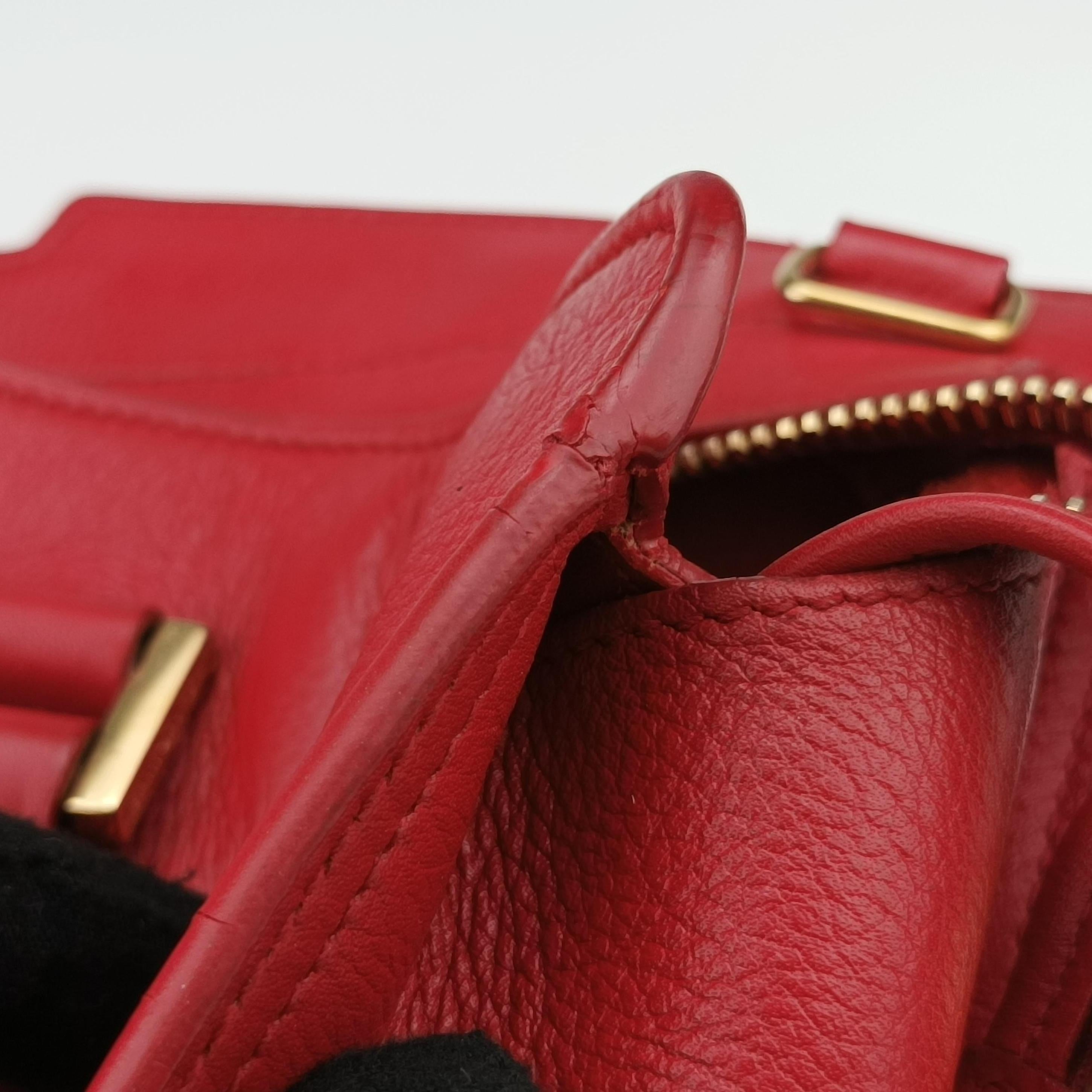 Y Ligne Petit Cabas Red Leather 311210 311210.213317Yライン プチカバス レッド レザー 311210 311210.213317