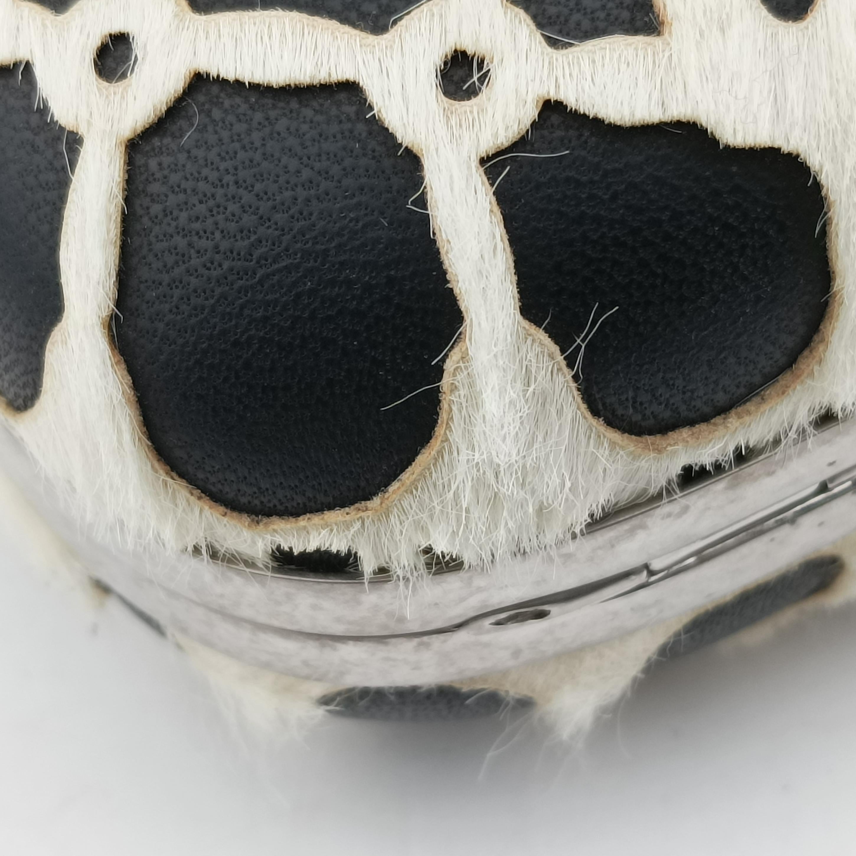 Knuckle Duster Black×white Leather×ponyhair 305048 000926ナックルダスター ブラック×ホワイト レザー×ハラコ 305048 000926