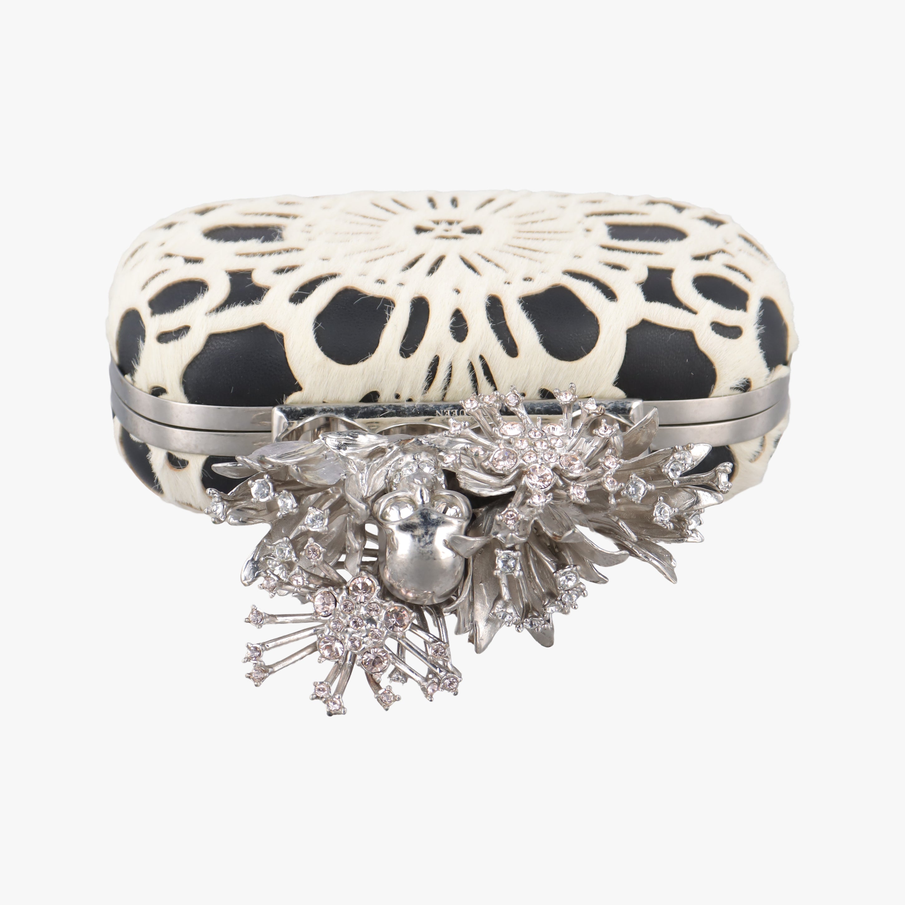 Knuckle Duster Black×white Leather×ponyhair 305048 000926ナックルダスター ブラック×ホワイト レザー×ハラコ 305048 000926