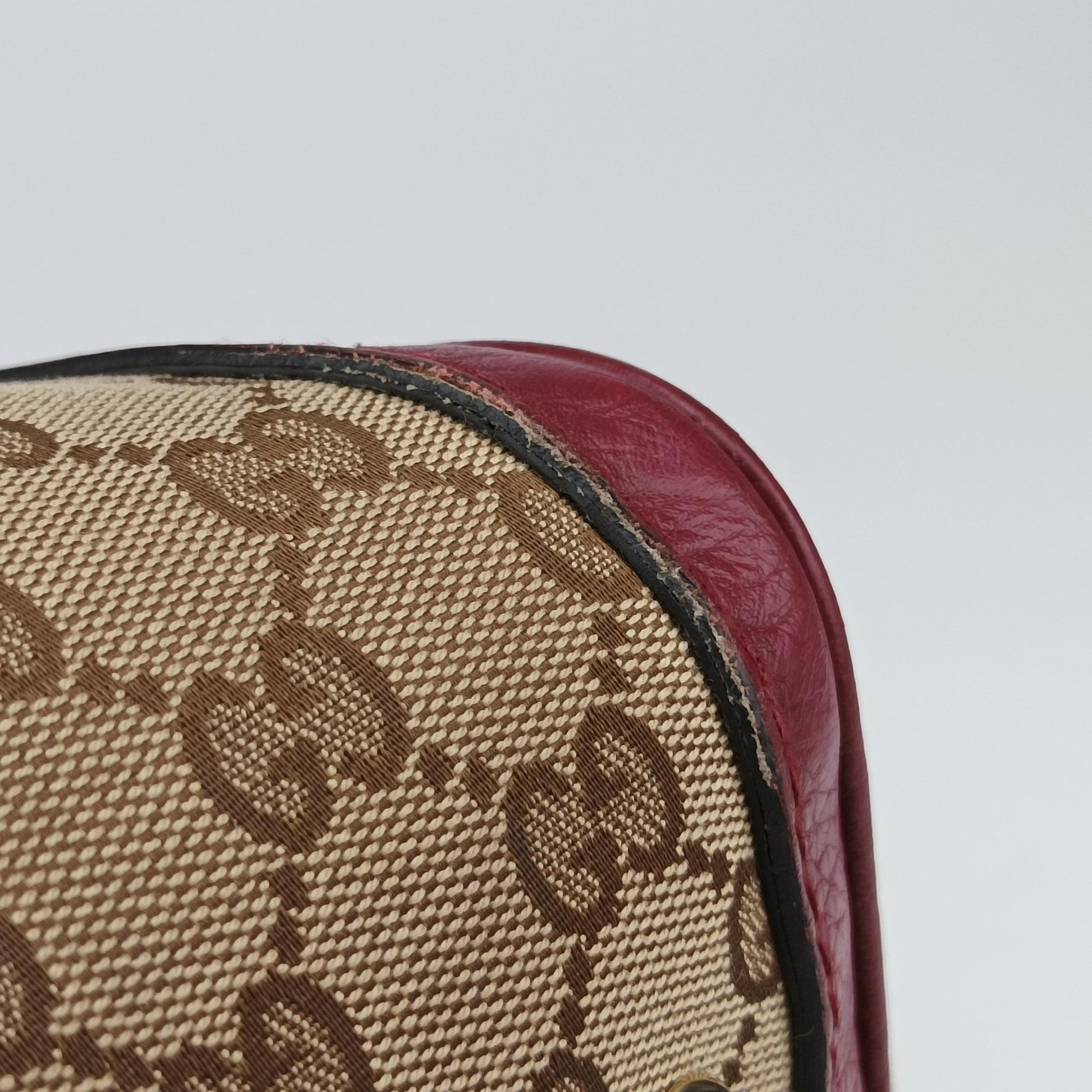 Sherry Line Beige x Red x Pink canvas×leather 247205 H018474686シェリーライン ベージュ×レッド×ピンク キャンバス×レザー 247205 H018474686