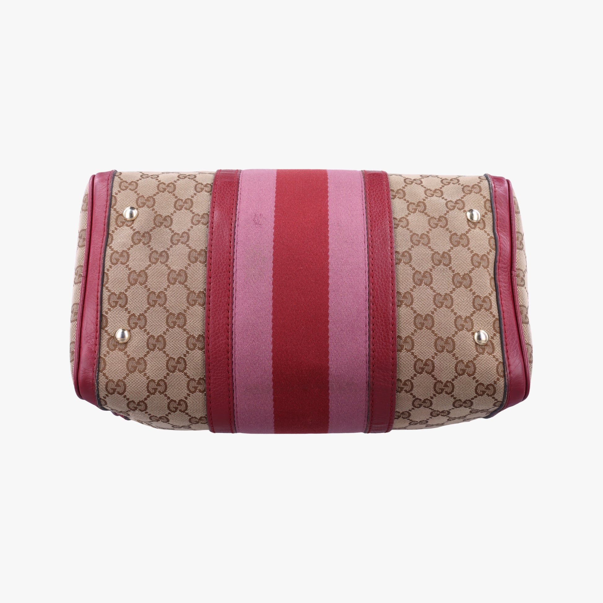 Sherry Line Beige x Red x Pink canvas×leather 247205 H018474686シェリーライン ベージュ×レッド×ピンク キャンバス×レザー 247205 H018474686