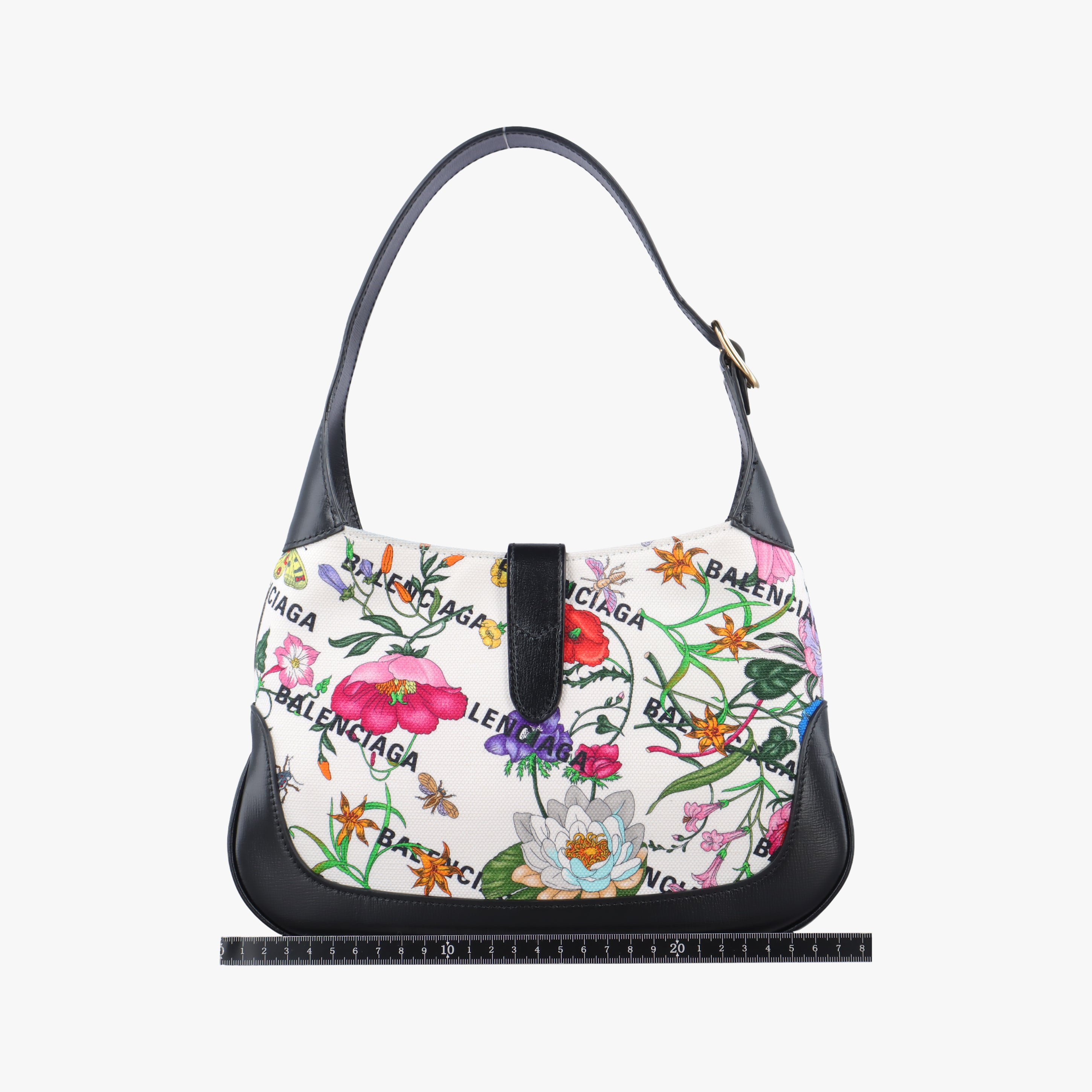 Balenciaga collaboration The Hacker Project Jackie 1961 White×Black×Multicolour canvas×leather 636706 F036306207バレンシアガ コラボ ザ ハッカー プロジェクト ジャッキー 1961 ホワイト×ブラック×マルチカラー キャンバス×レザー 636706 F036306207