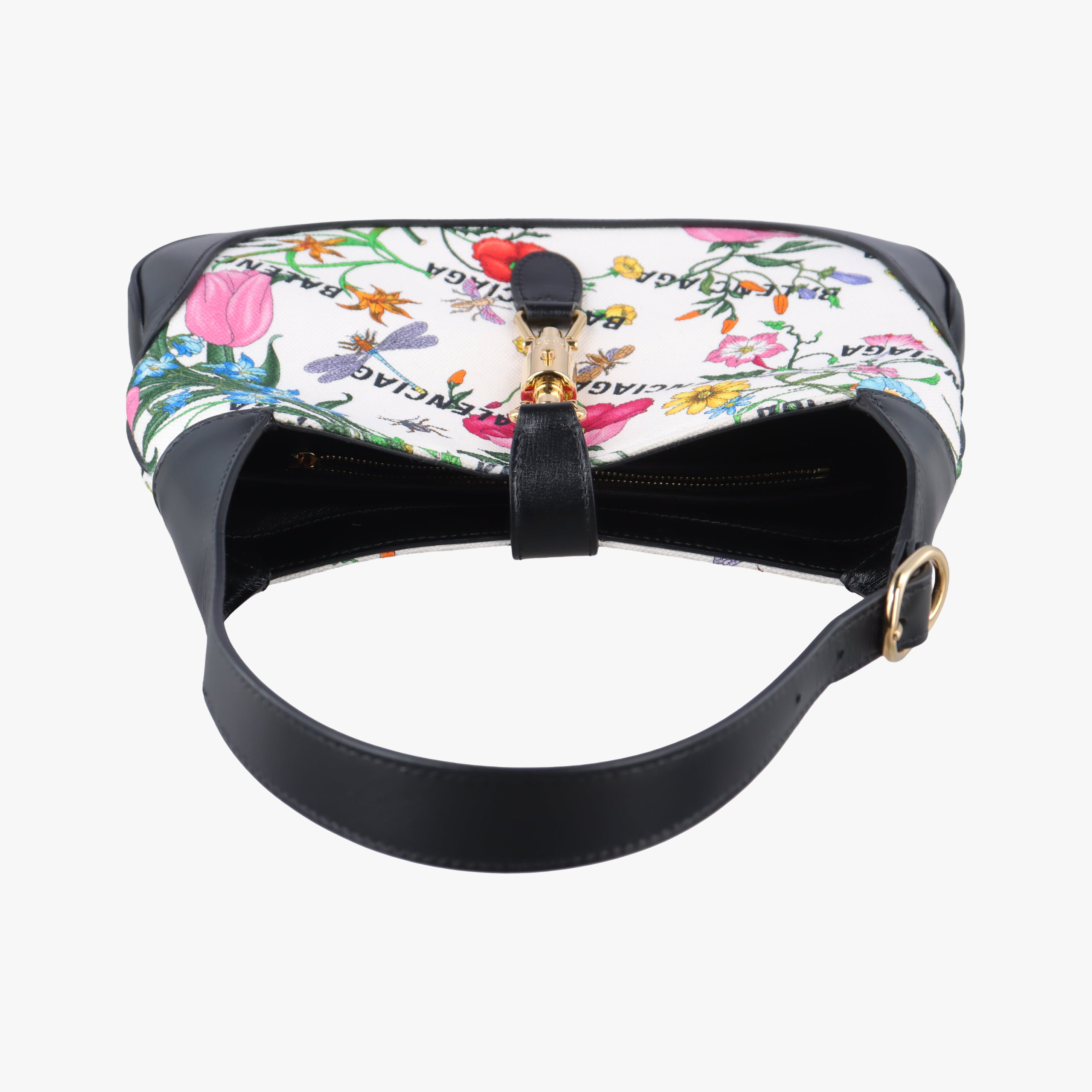 Balenciaga collaboration The Hacker Project Jackie 1961 White×Black×Multicolour canvas×leather 636706 F036306207バレンシアガ コラボ ザ ハッカー プロジェクト ジャッキー 1961 ホワイト×ブラック×マルチカラー キャンバス×レザー 636706 F036306207