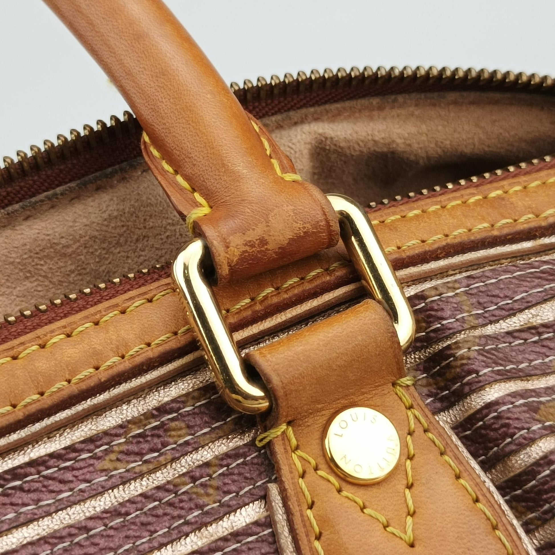 Eden Speedy Bandouliere 30 beige×PECHE Monogram Eden Canvas M40357 Lot number unknownエデン スピーディ バンドリエール30 ベージュ×ペッシュ モノグラム エデン キャンバス M40357 製番不明