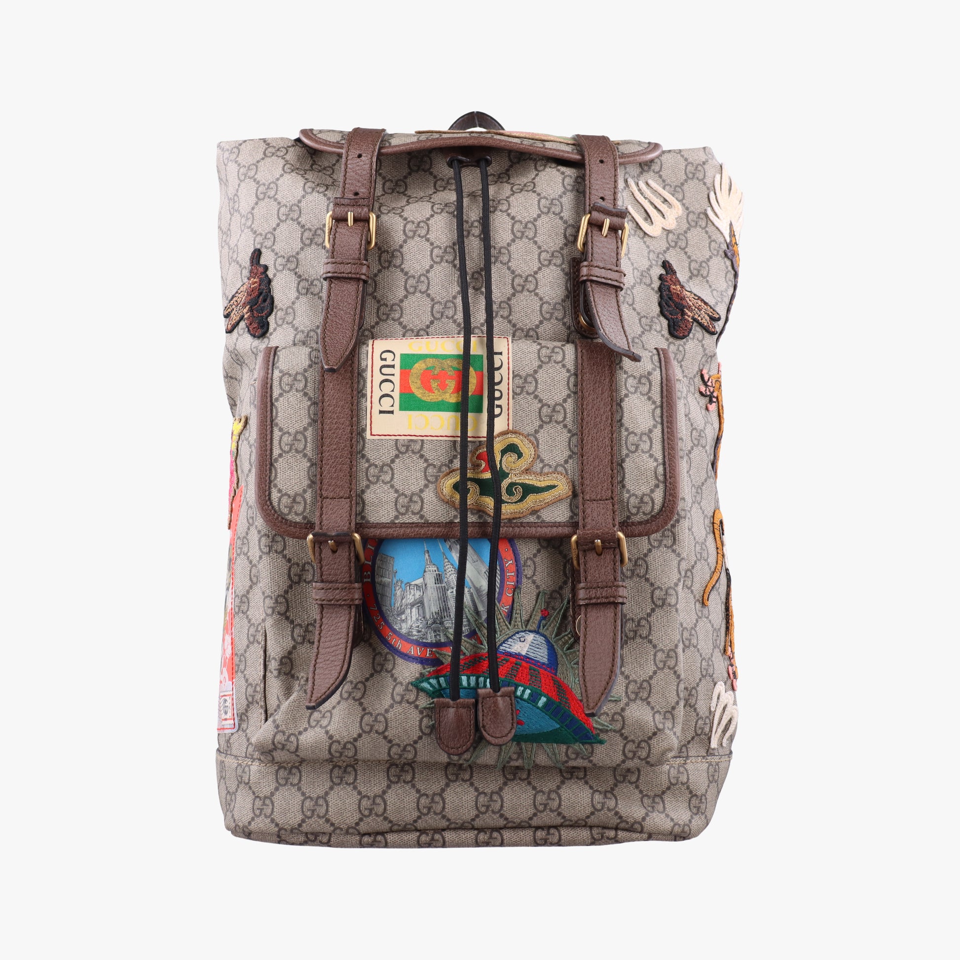 Soft GG Supreme Brown×multicolor PVC coated canvas 473869 C023929655ソフトGGスプリューム ブラウン×マルチカラー PVCコーティングキャンバス 473869 C023929655
