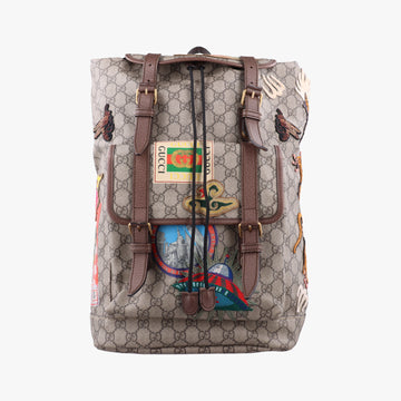 Soft GG Supreme Brown×multicolor PVC coated canvas 473869 C023929655ソフトGGスプリューム ブラウン×マルチカラー PVCコーティングキャンバス 473869 C023929655
