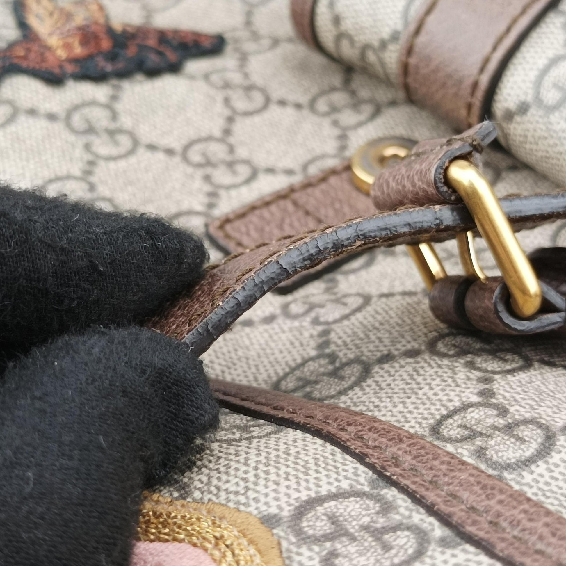 Soft GG Supreme Brown×multicolor PVC coated canvas 473869 C023929655ソフトGGスプリューム ブラウン×マルチカラー PVCコーティングキャンバス 473869 C023929655