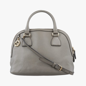 Interlocking G charm Dome Grey Leather 449662 B022469098インターロッキングG チャーム ドーム グレー レザー 449662 B022469098