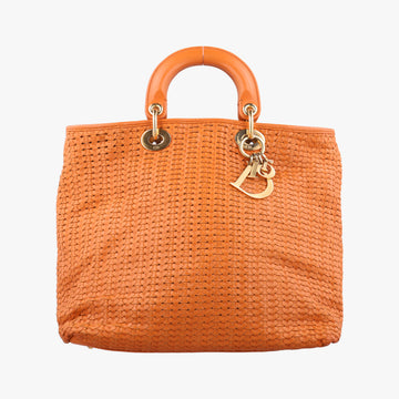 Soft Lady Dior orange lambskin 194-BM-1017ソフト レディディオール オレンジ ラムスキン 194-BM-1017