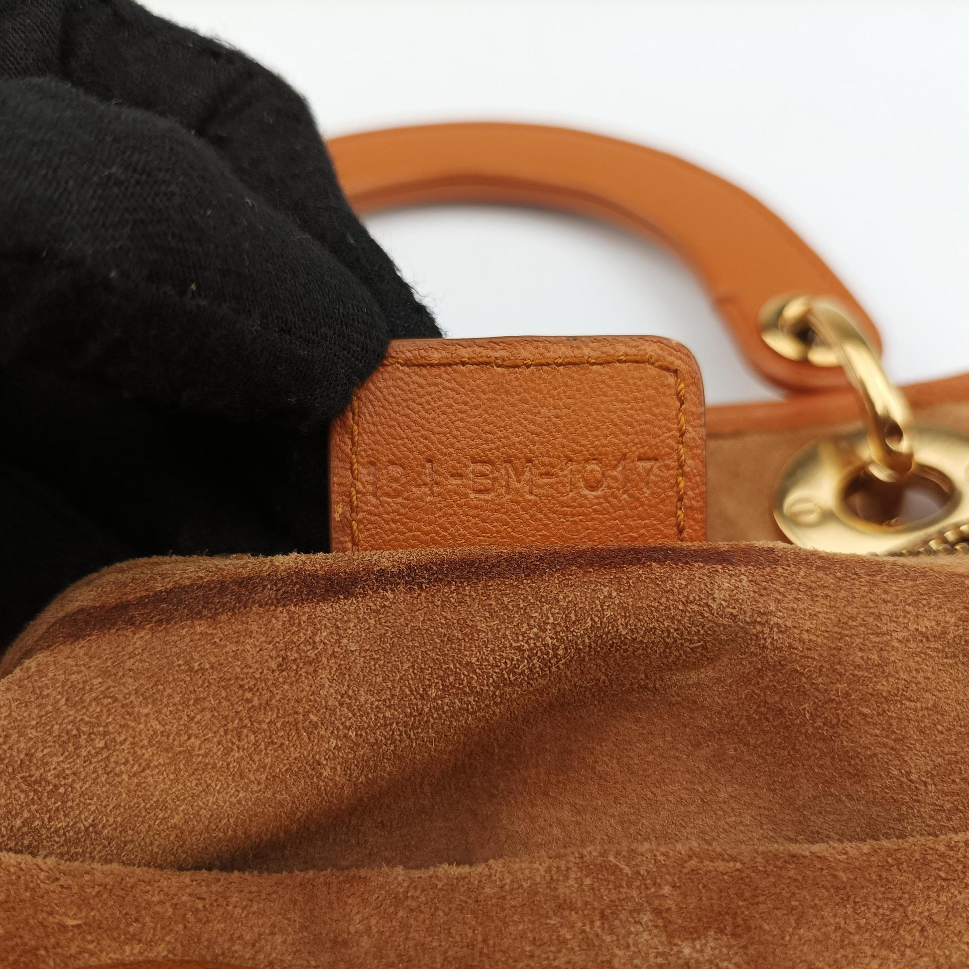 Soft Lady Dior orange lambskin 194-BM-1017ソフト レディディオール オレンジ ラムスキン 194-BM-1017