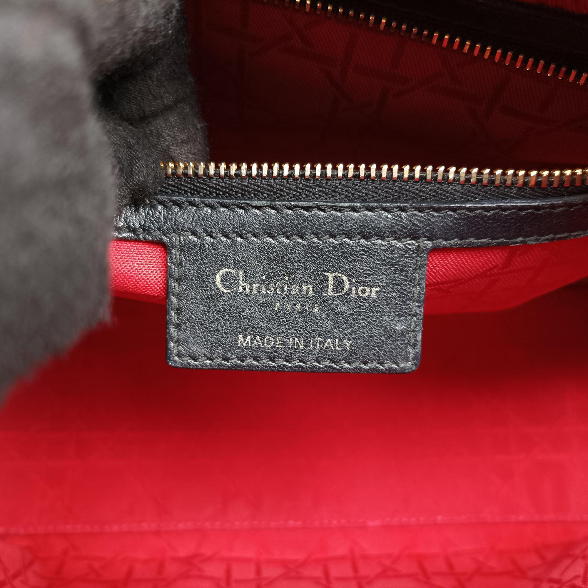Lady Dior Black lambskin 02-MA-1114レディディオール ブラック ラムスキン 02-MA-1114