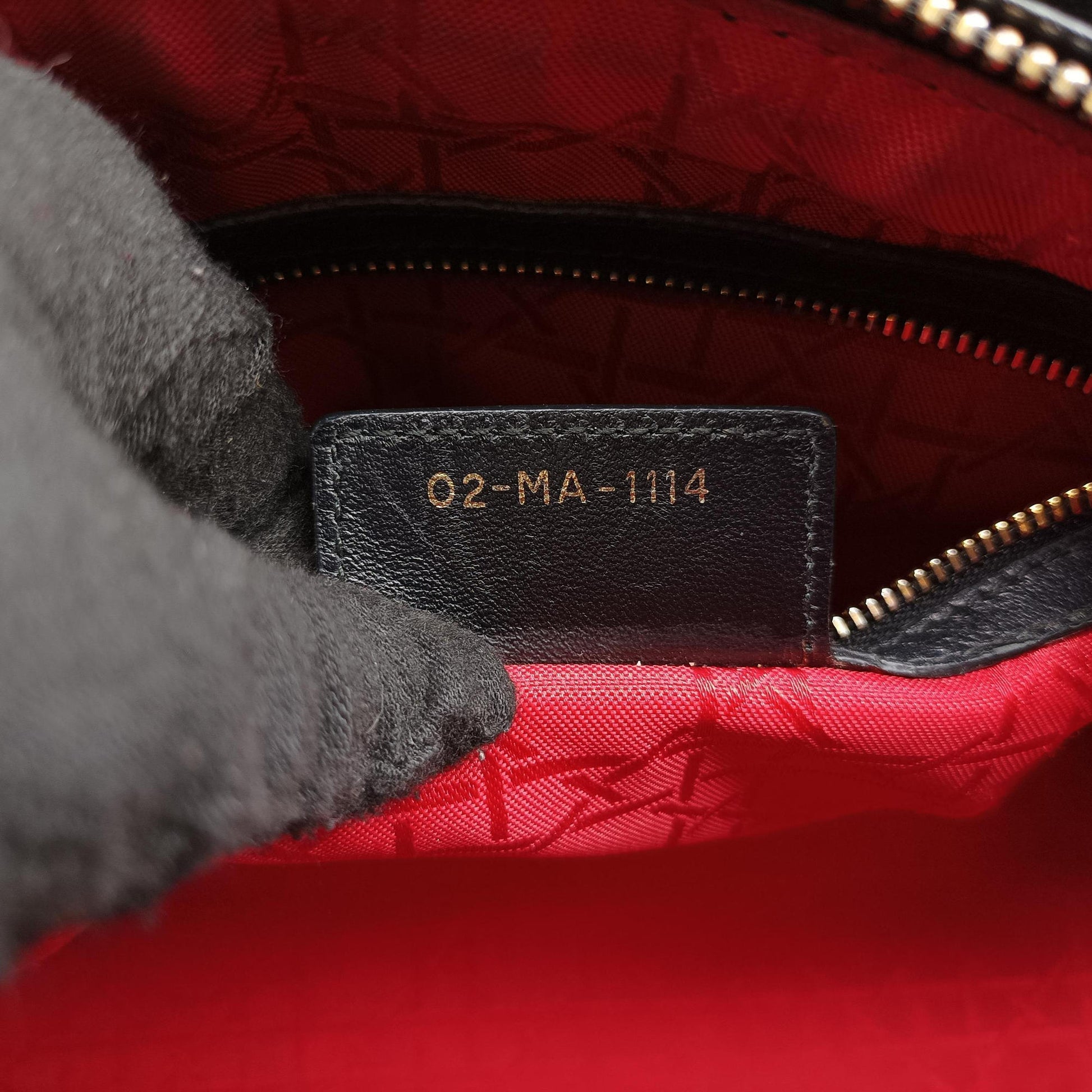 Lady Dior Black lambskin 02-MA-1114レディディオール ブラック ラムスキン 02-MA-1114