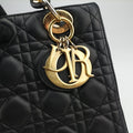 Lady Dior Black lambskin 02-MA-1114レディディオール ブラック ラムスキン 02-MA-1114
