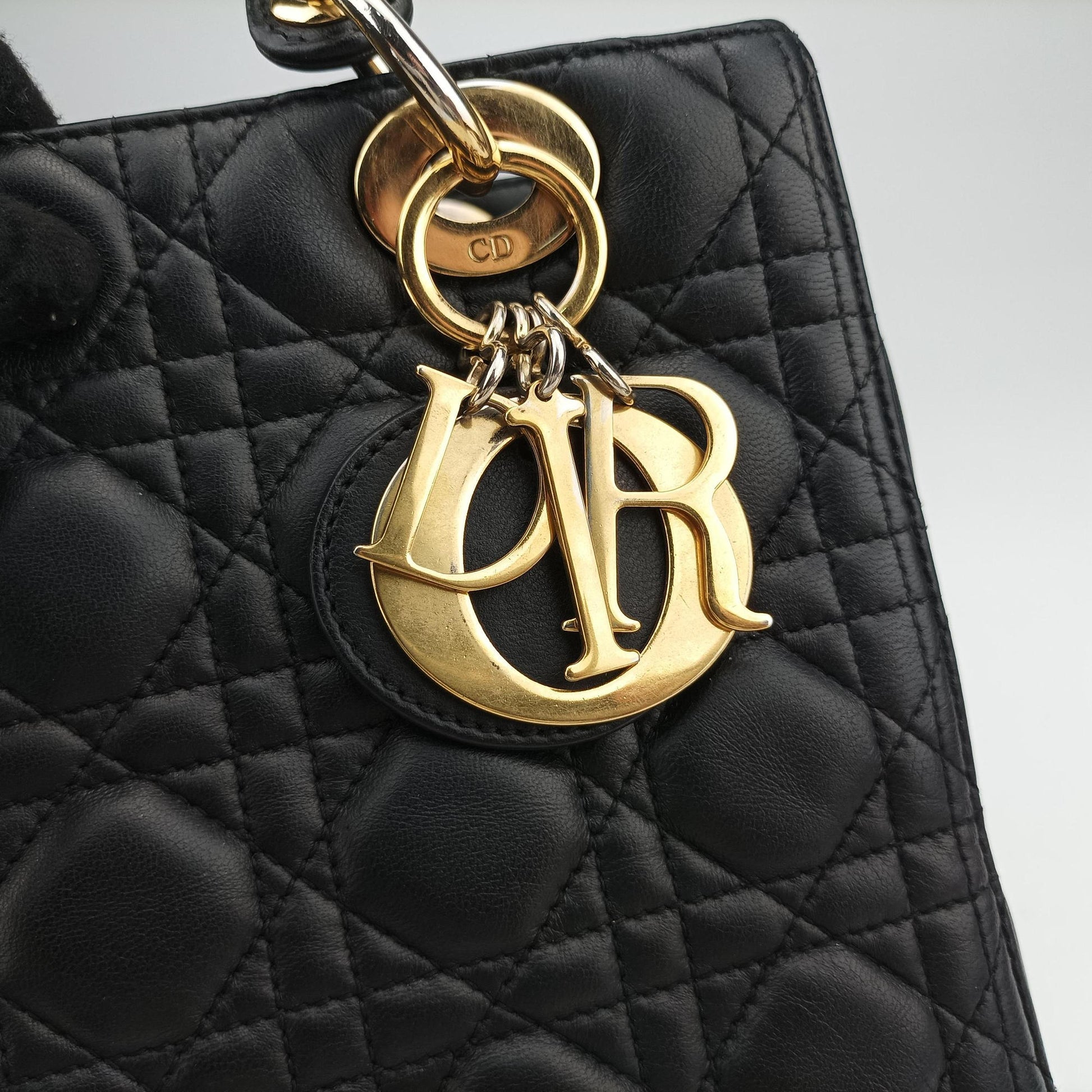 Lady Dior Black lambskin 02-MA-1114レディディオール ブラック ラムスキン 02-MA-1114