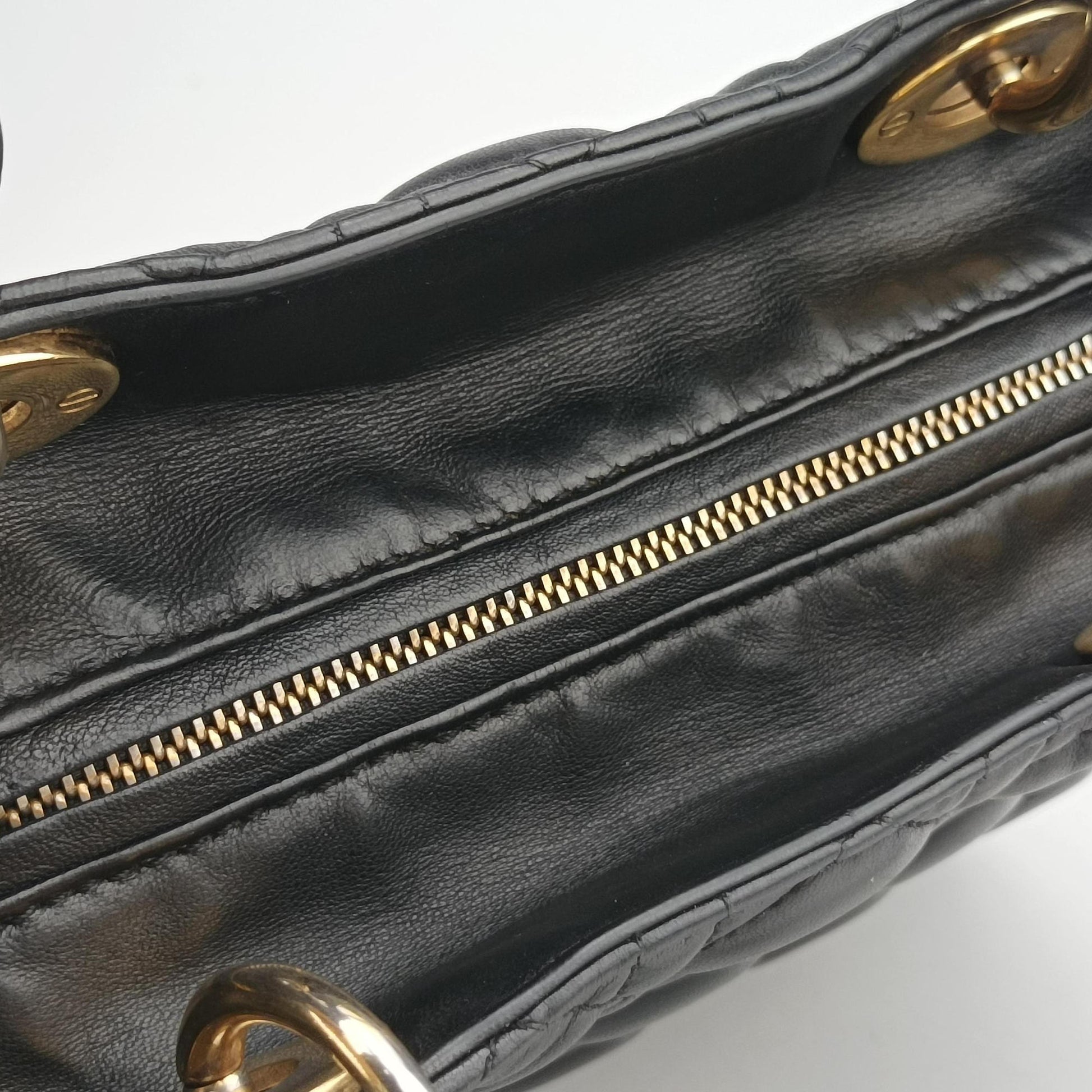 Lady Dior Black lambskin 02-MA-1114レディディオール ブラック ラムスキン 02-MA-1114