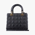 Lady Dior Black lambskin 02-MA-1114レディディオール ブラック ラムスキン 02-MA-1114