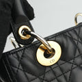 Lady Dior Black lambskin 02-MA-1114レディディオール ブラック ラムスキン 02-MA-1114