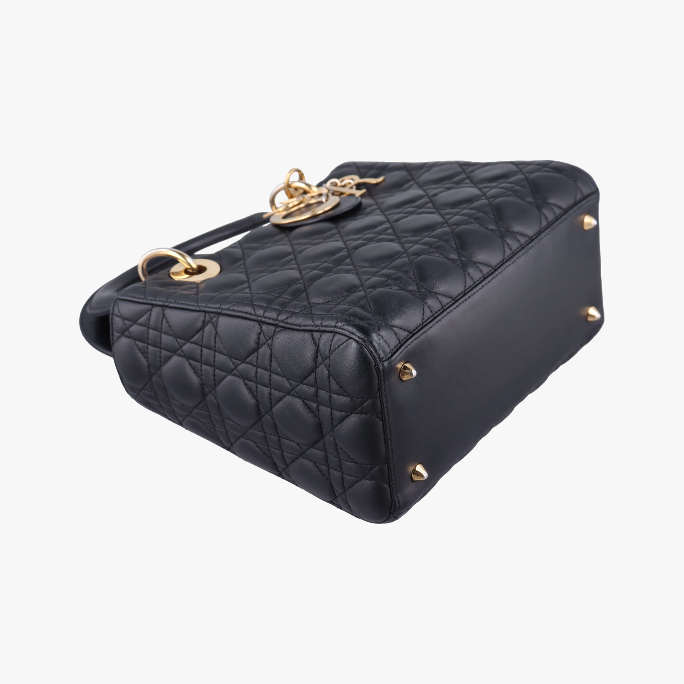 Lady Dior Black lambskin 02-MA-1114レディディオール ブラック ラムスキン 02-MA-1114