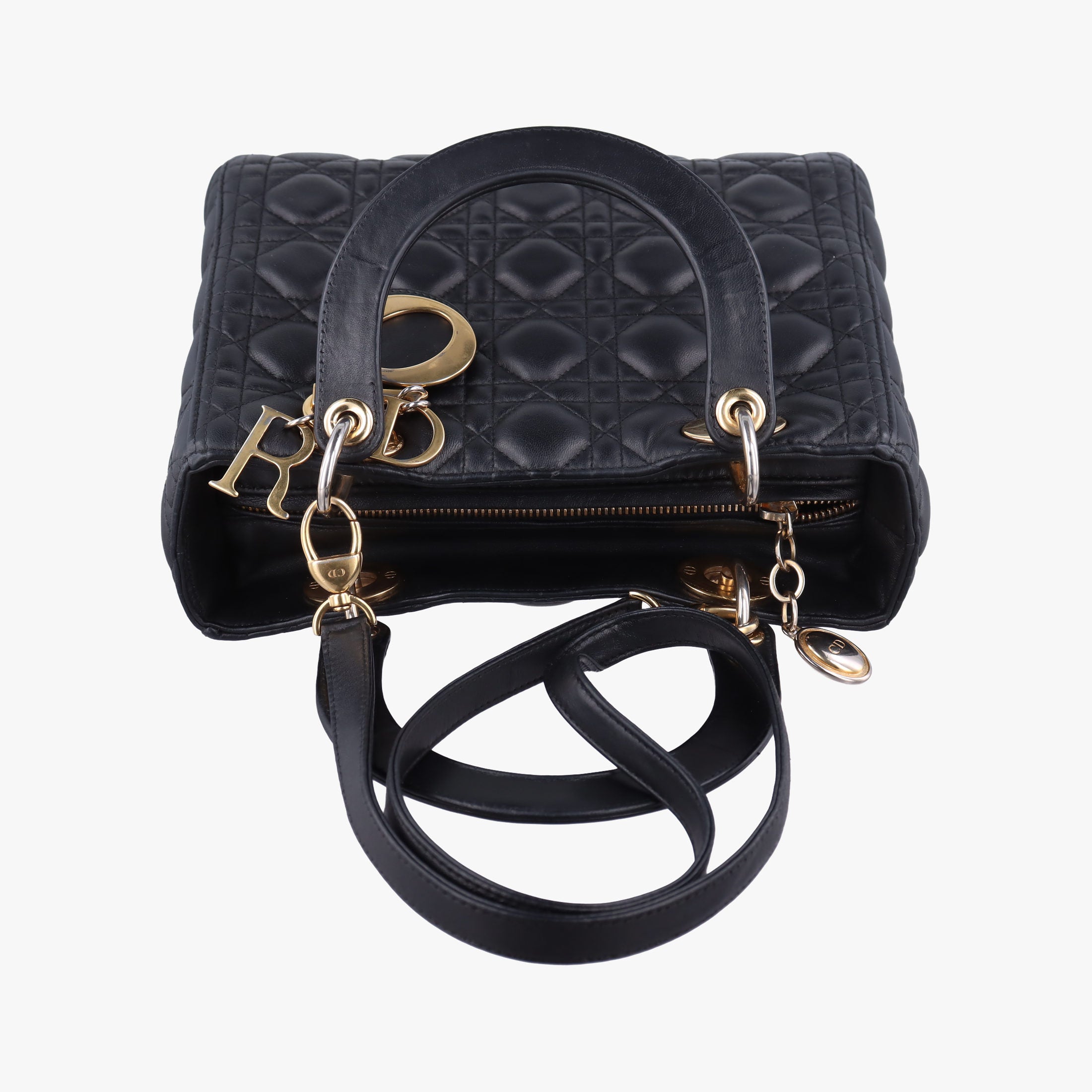 Lady Dior Black lambskin 02-MA-1114レディディオール ブラック ラムスキン 02-MA-1114