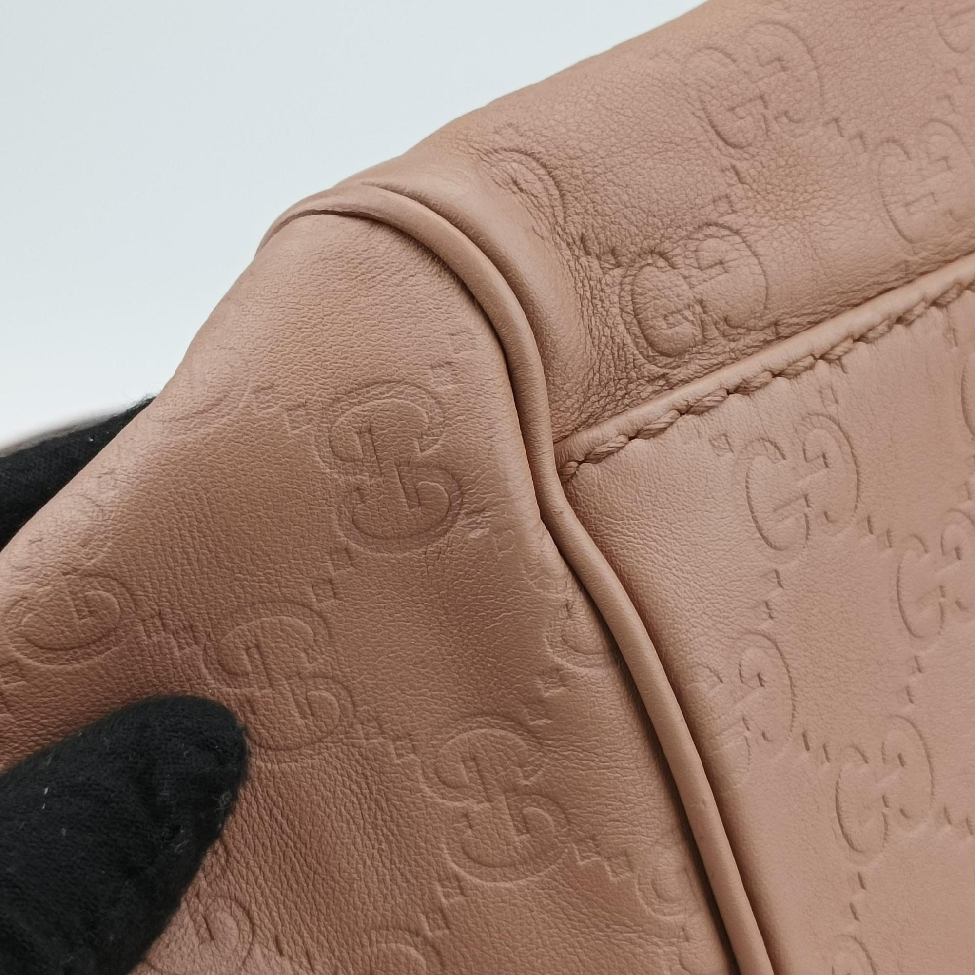 Sukey GUCCISSIMA Pink Leather 223974 Lot number unknownスーキーグッチシマ ピンク レザー 223974 製番不明