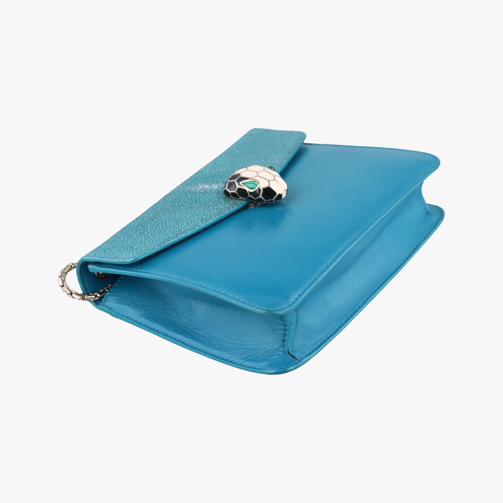 Serpenti Blue Galuchat Skin×Leather LA.K15.39801セルペンティ ブルー ガルーシャスキン×レザー LA.K15.39801