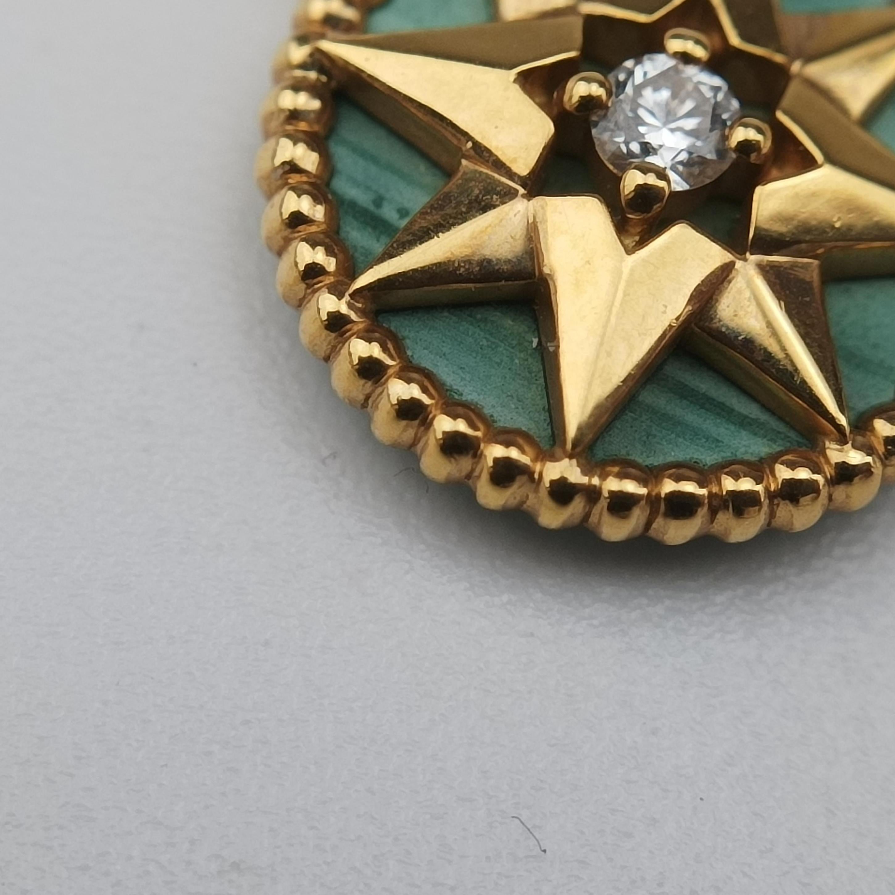 Rose des Vents medallion　 Golden×Green AU750 092344ローズデヴァン メダリオン ゴールド×グリーン AU750 092344