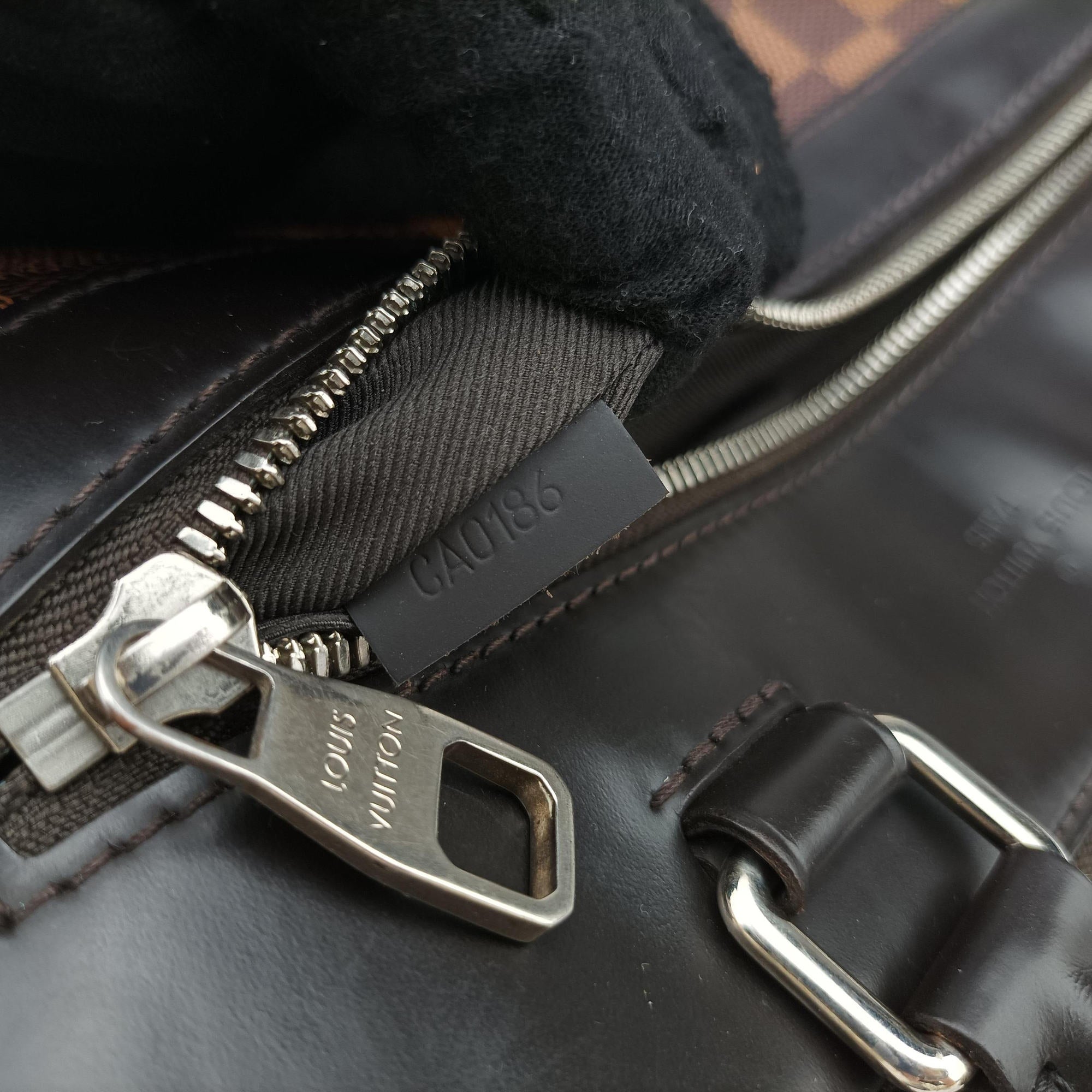 PDJ Port Document Jour Ebene x Noir Damier canvas x leather N41438 CA0186PDJ ポルトドキュマンジュール エベヌ×ノワール ダミエキャンバス×レザー N41438 CA0186