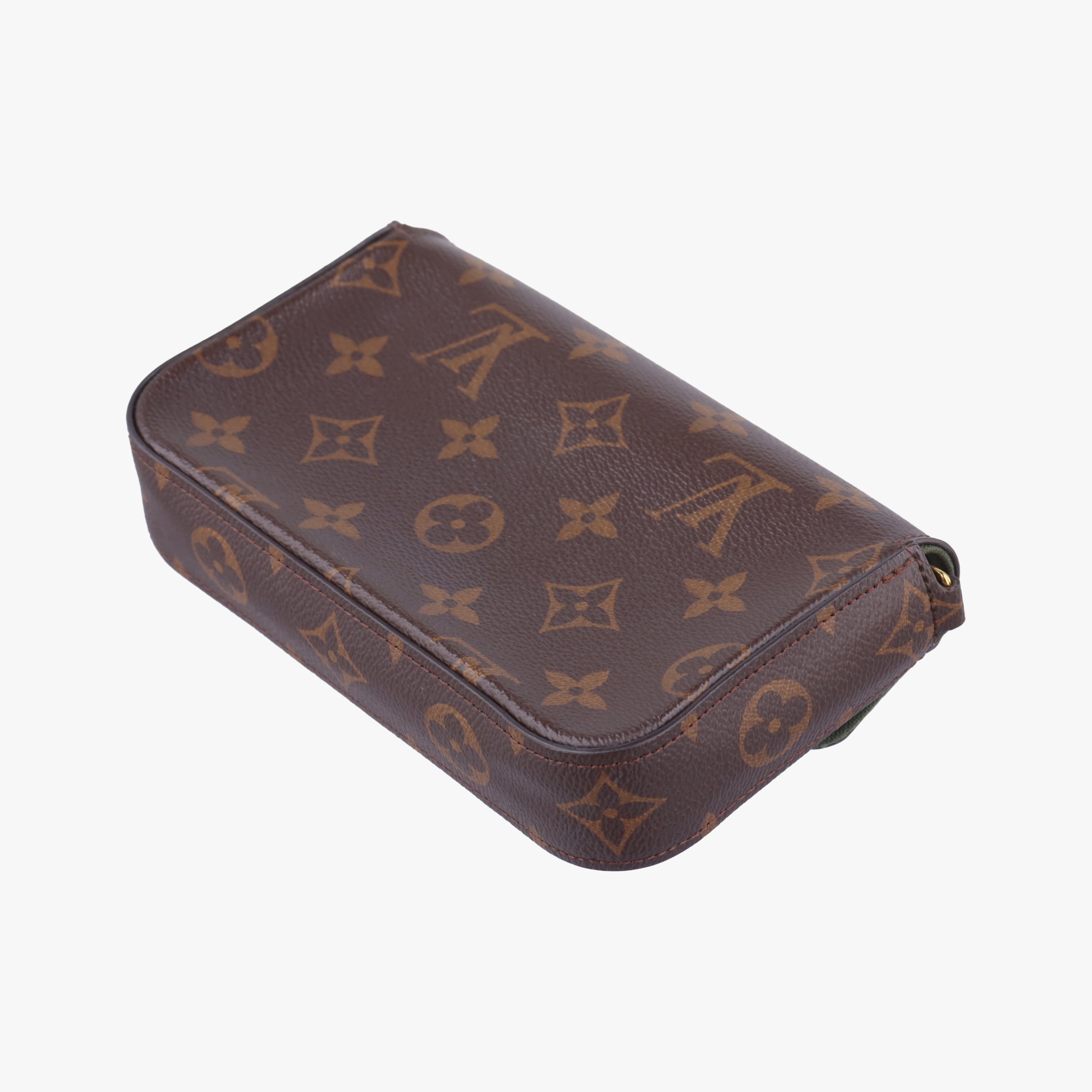 Multi Pochette FeLICIE Brown×KHAKI Monogram Canvas M80091 IC Chipミュルティ ポシェット フェリシー モノグラム/ブラウン×カーキ モノグラムキャンバス M80091 ICチップ