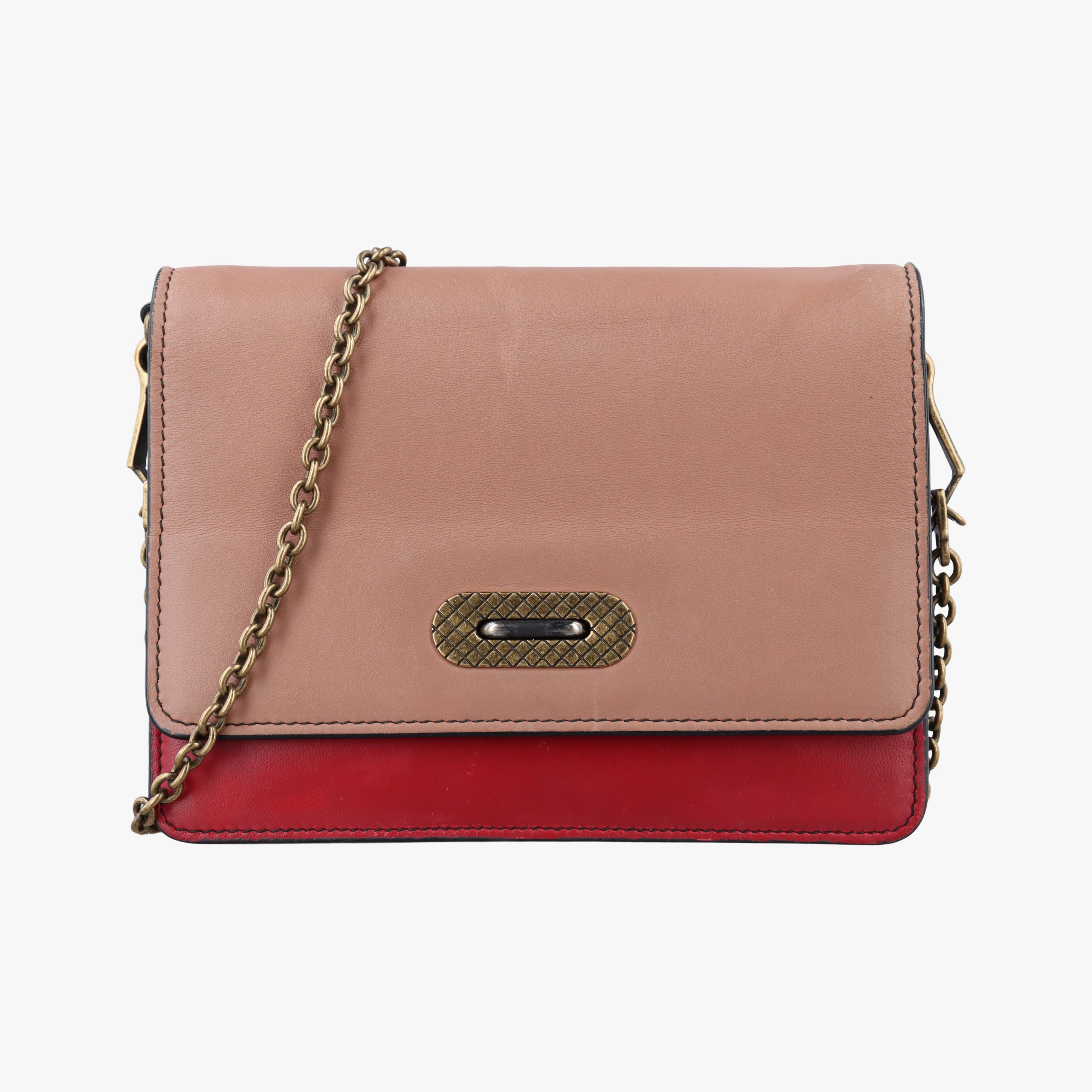 INTRECCIATO Brown×red×pink lambskin S01929525Lイントレチャート ブラウン×レッド×ピンク ラムスキン S01929525L