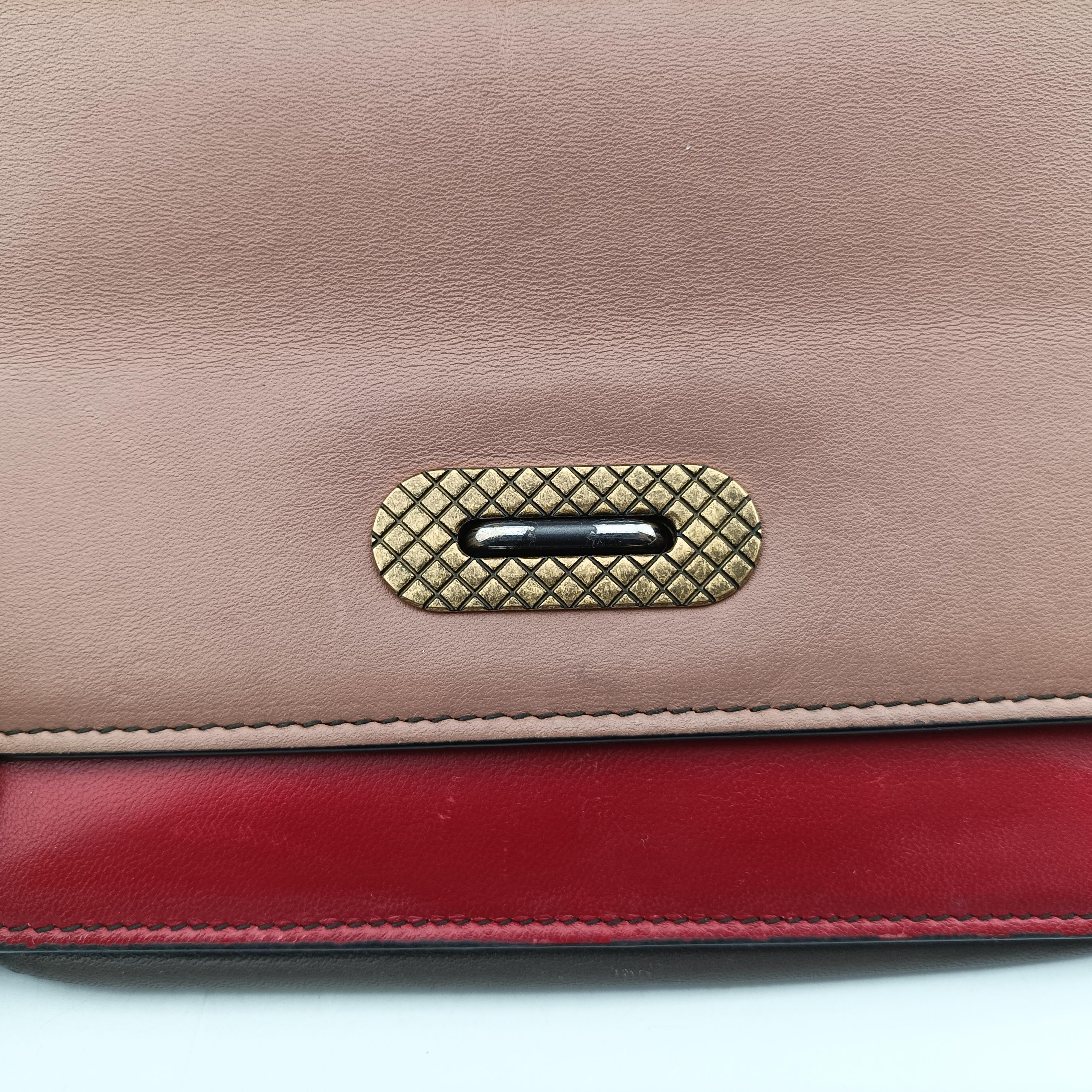 INTRECCIATO Brown×red×pink lambskin S01929525Lイントレチャート ブラウン×レッド×ピンク ラムスキン S01929525L