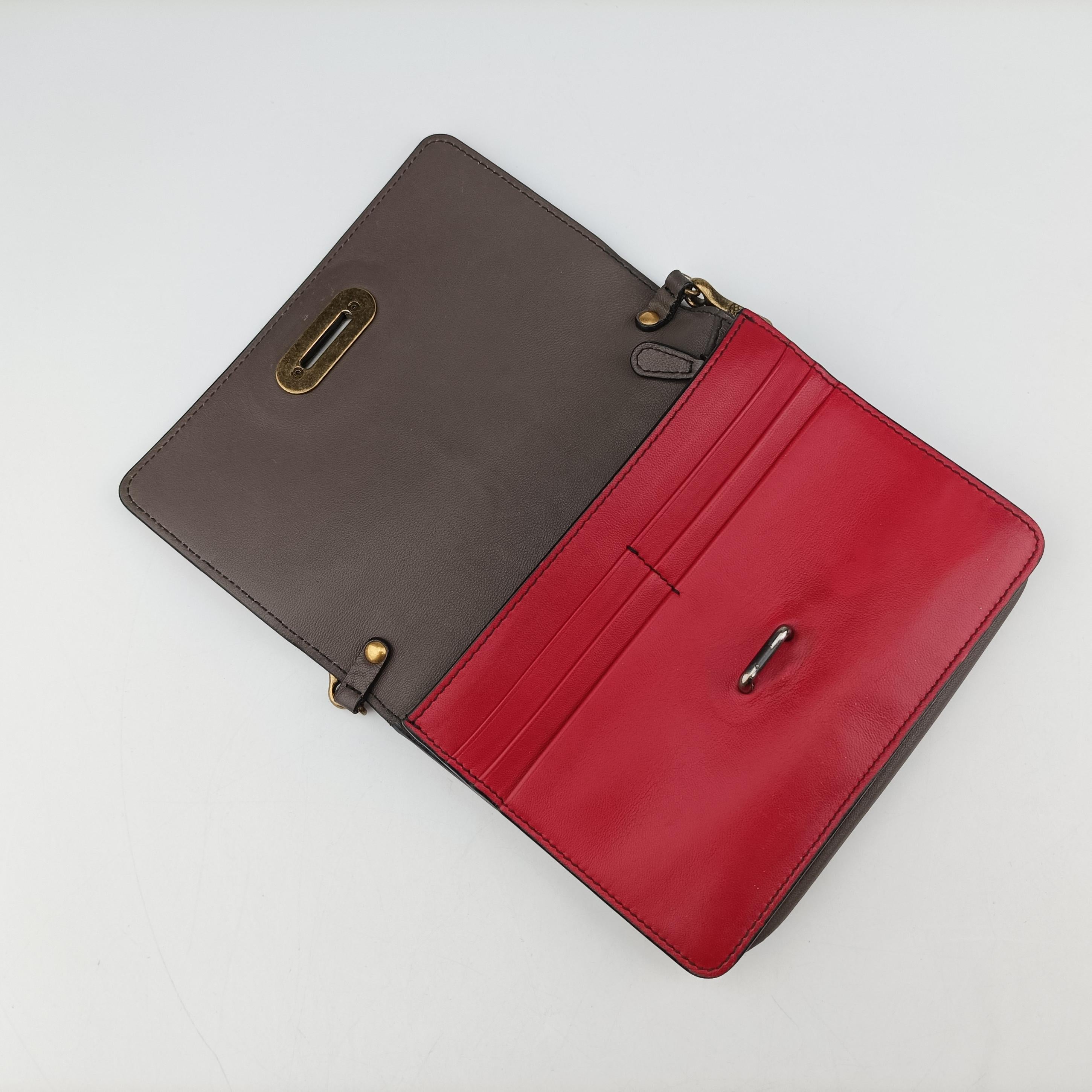 INTRECCIATO Brown×red×pink lambskin S01929525Lイントレチャート ブラウン×レッド×ピンク ラムスキン S01929525L