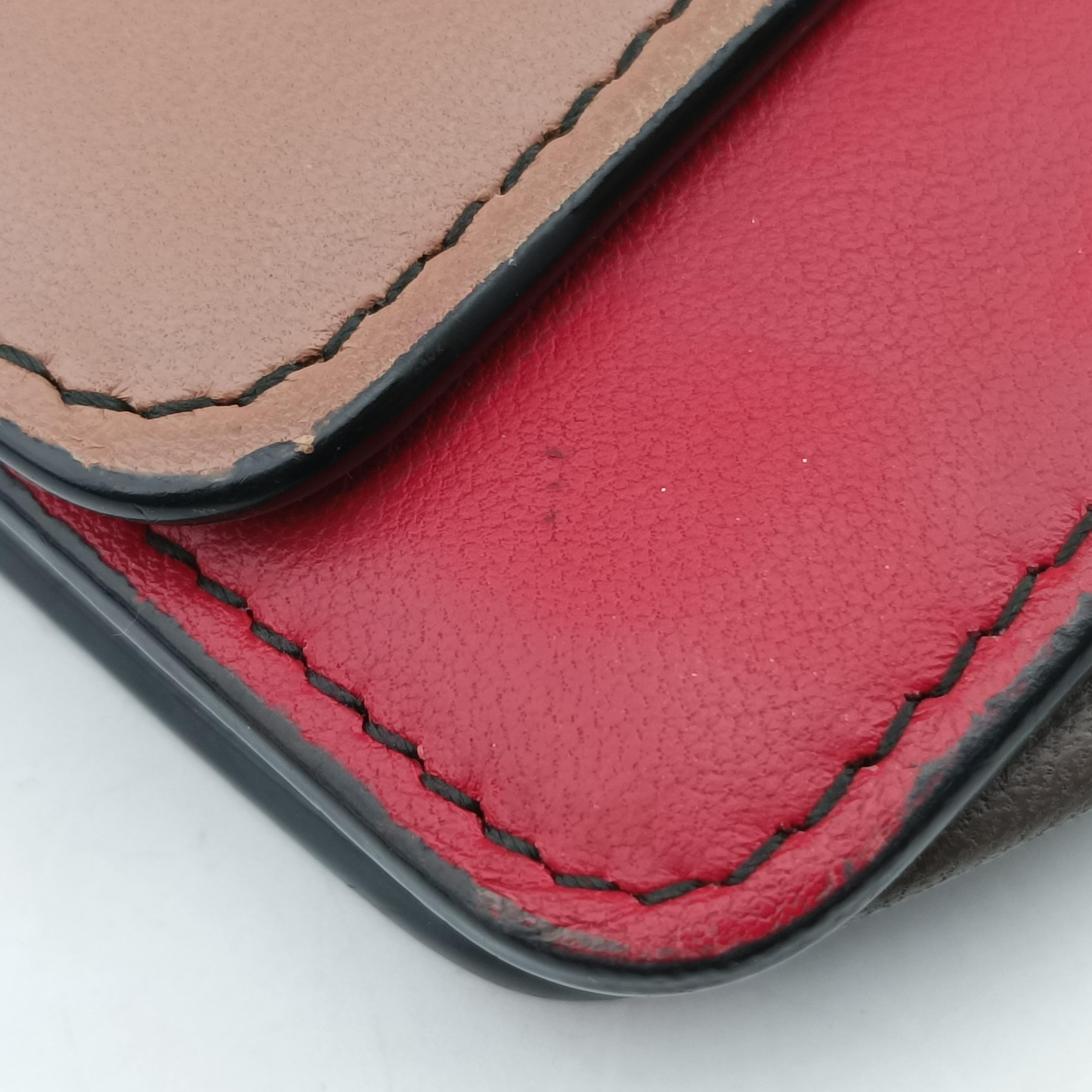 INTRECCIATO Brown×red×pink lambskin S01929525Lイントレチャート ブラウン×レッド×ピンク ラムスキン S01929525L